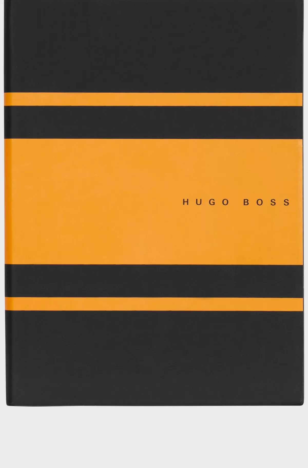 HUGO BOSS A5-notesbog I Imiteret Læder Med Gule Striber Sort/gul Discount