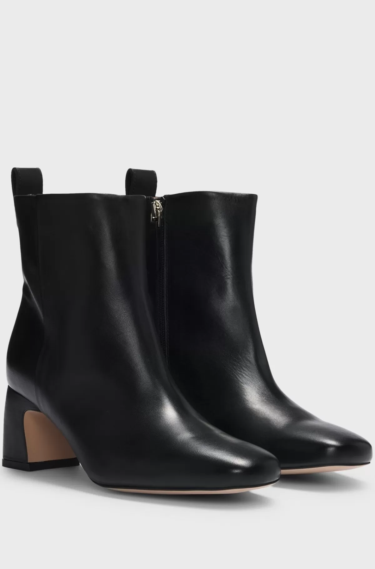 HUGO BOSS Ankelstøvler I Nappalæder Med Dobbelt B-monogram Sort Sale