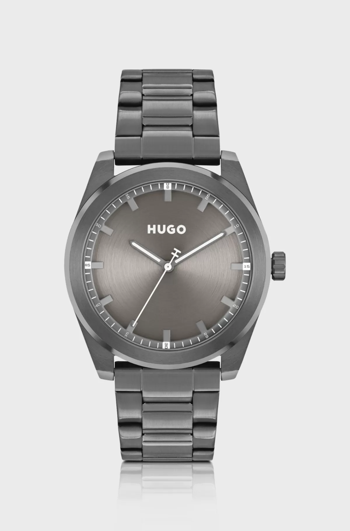 HUGO BOSS Armbåndsur Med Kæderem Og Urskive Grå Best Sale