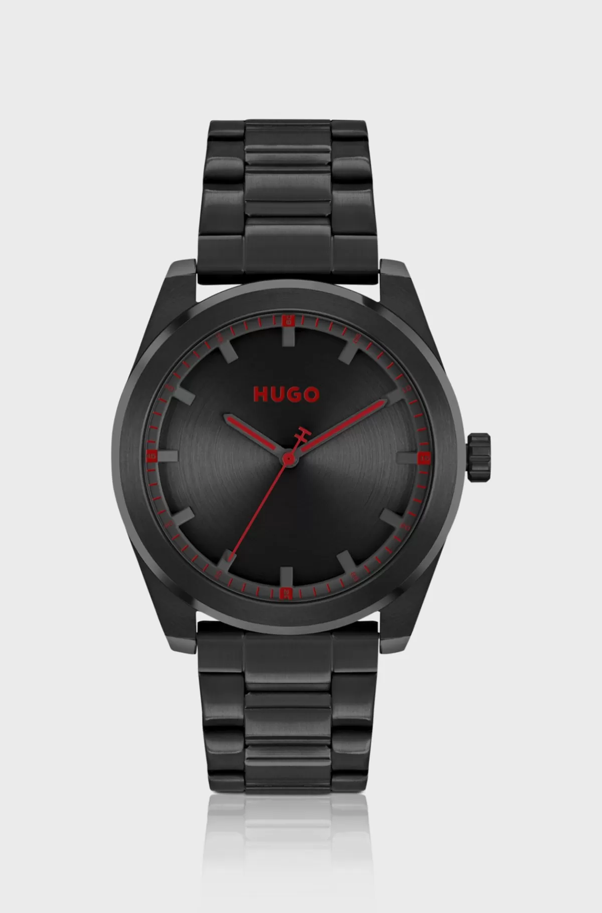 HUGO BOSS Armbåndsur Med Kæderem Og Skive Sort Discount
