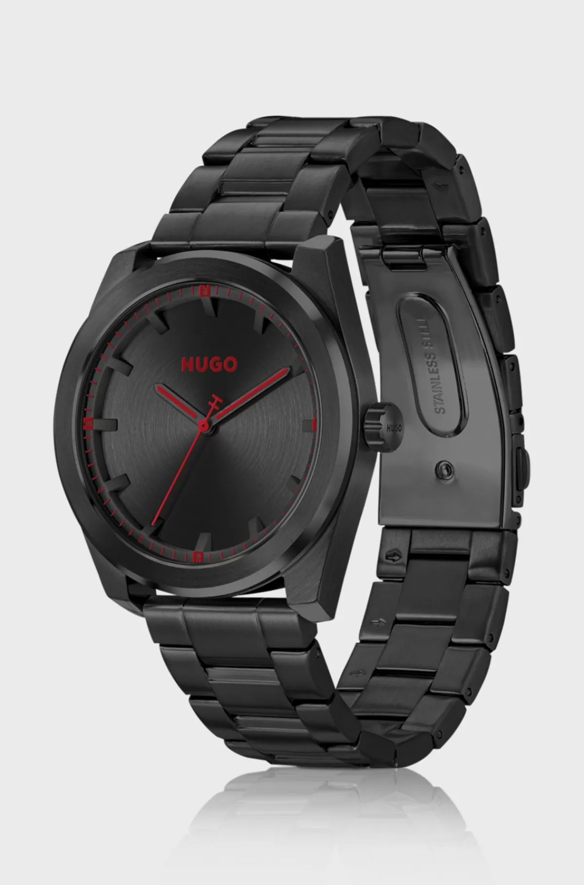 HUGO BOSS Armbåndsur Med Kæderem Og Skive Sort Discount