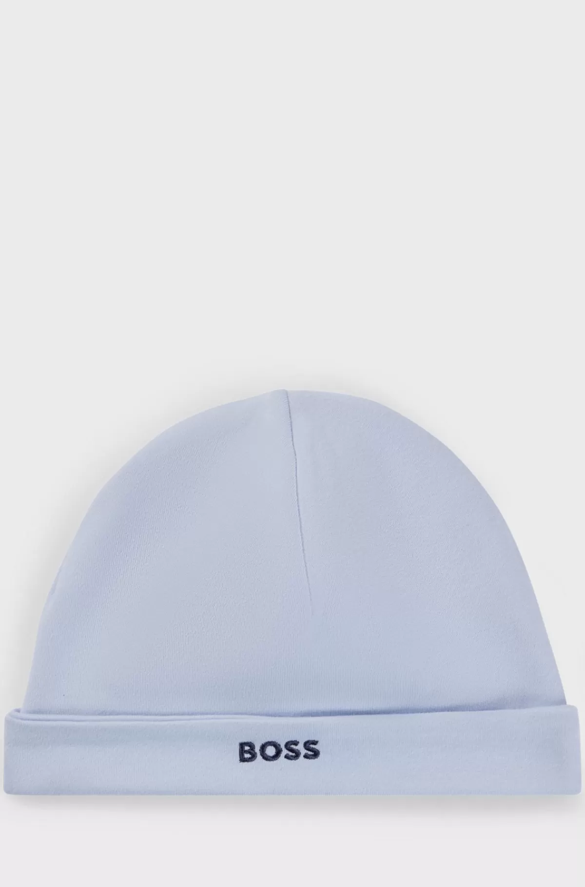 HUGO BOSS Babyhat I Bomuld Med Broderet Logo Lyseblå Online