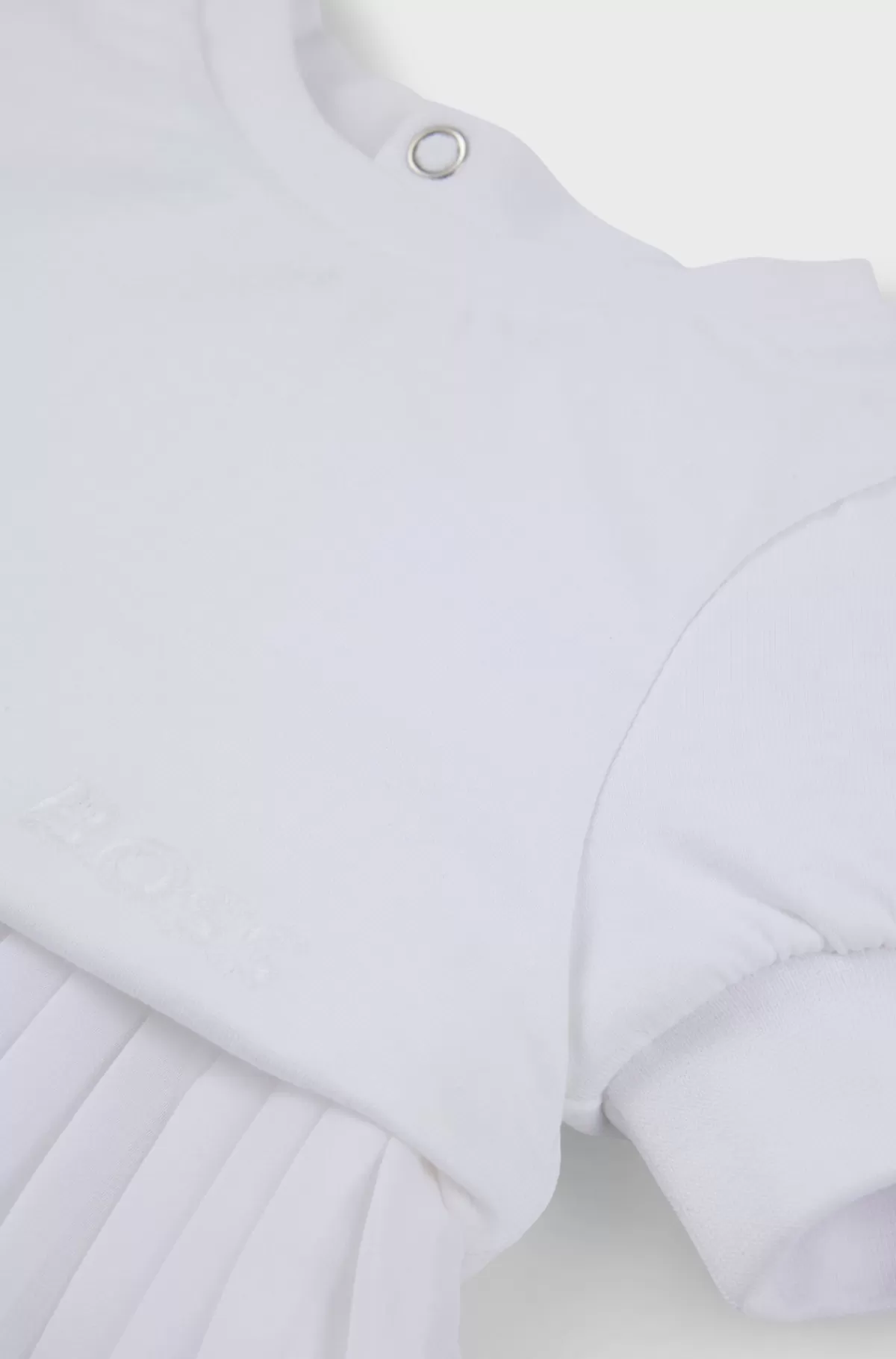 HUGO BOSS Babykjole Med Jerseytop Og Plisseret Skørt Hvid Cheap