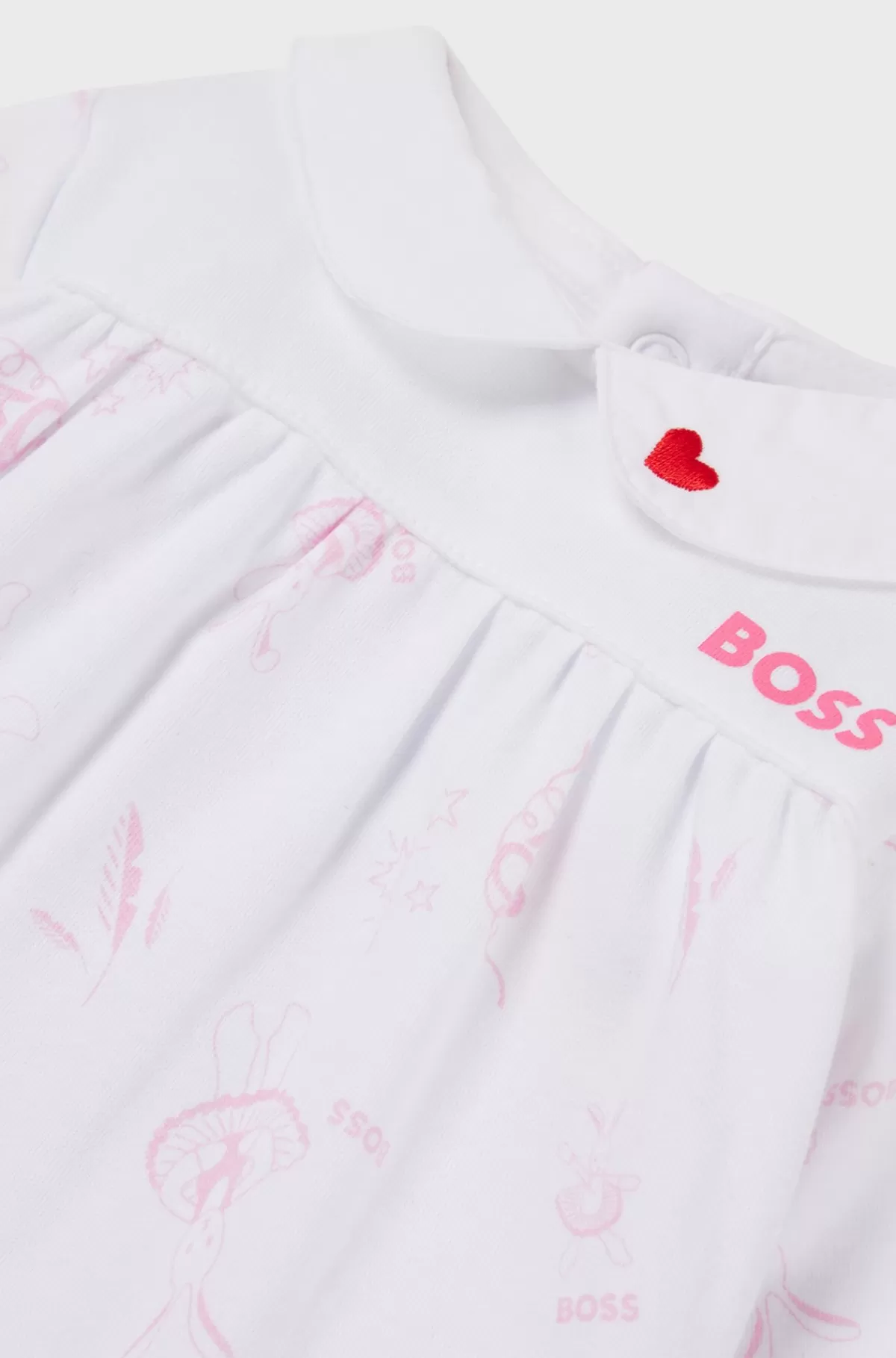 HUGO BOSS Babynatdragt Med Kaninmotiv Og Pan-krave Hvid Best