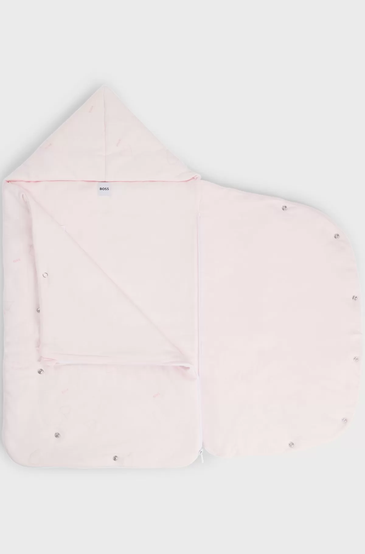 HUGO BOSS Babysvøb I Printet Bomuld Med Broderet Logo Lys pink Best