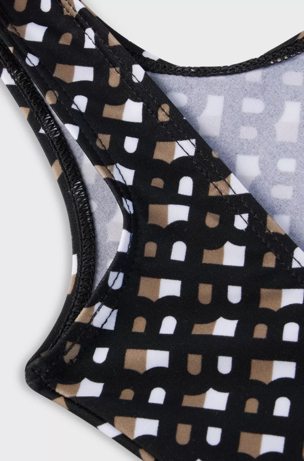 HUGO BOSS Badedragt Til Børn Med Dyb Rygudskæring Og Monogrammer Overalt Sort Shop
