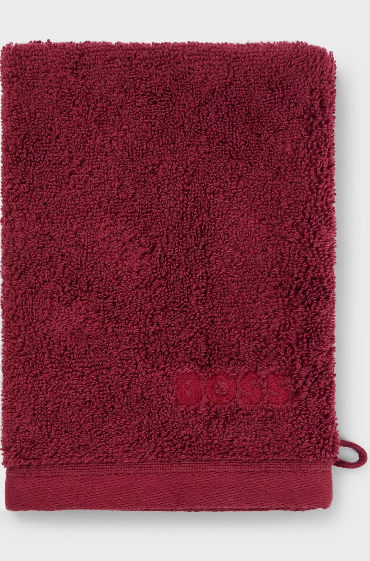 HUGO BOSS Badehandske Med Logo I ægæisk Bomuld Mørkerød Cheap