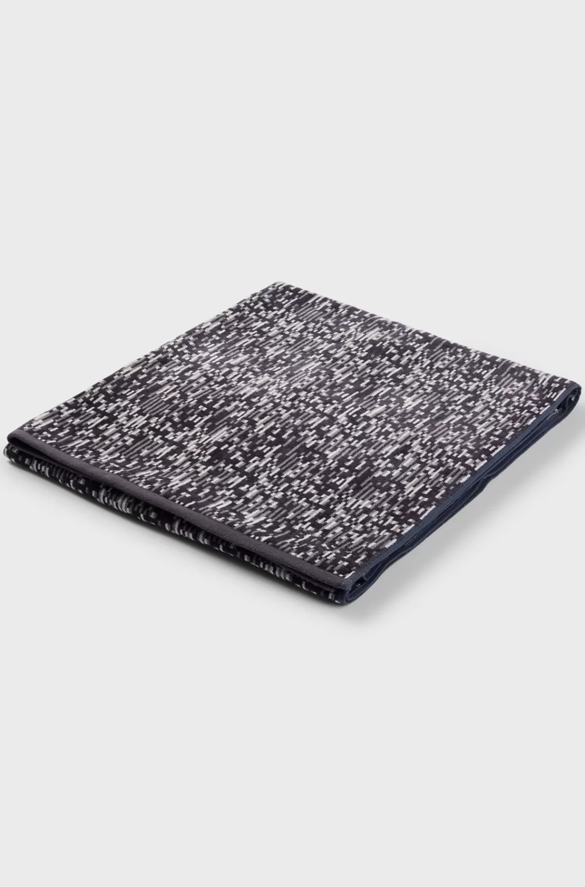 HUGO BOSS Badehåndklæde I Blå Bomuldsjacquard Med Satinkant Mørkegrå Best Sale