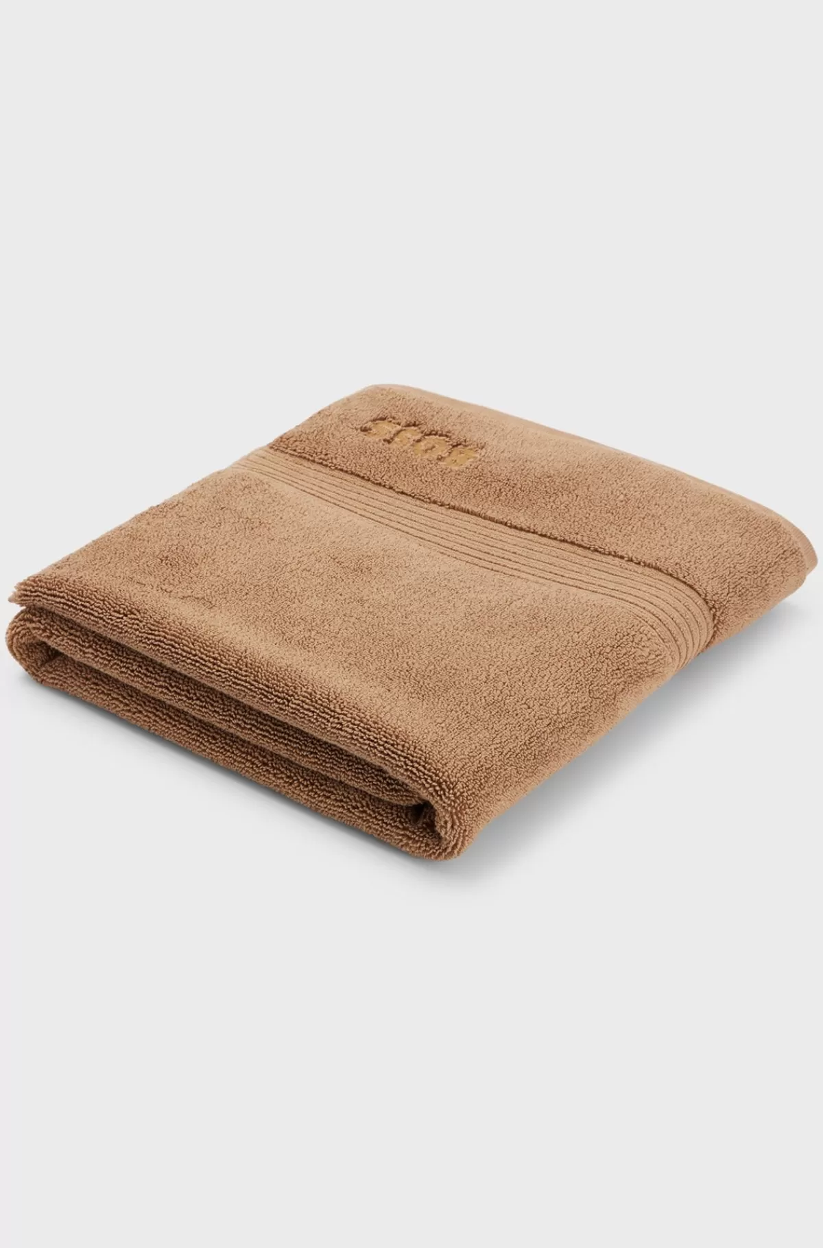 HUGO BOSS Bademåtte Med Logo I ægæisk Bomuld Brun Cheap