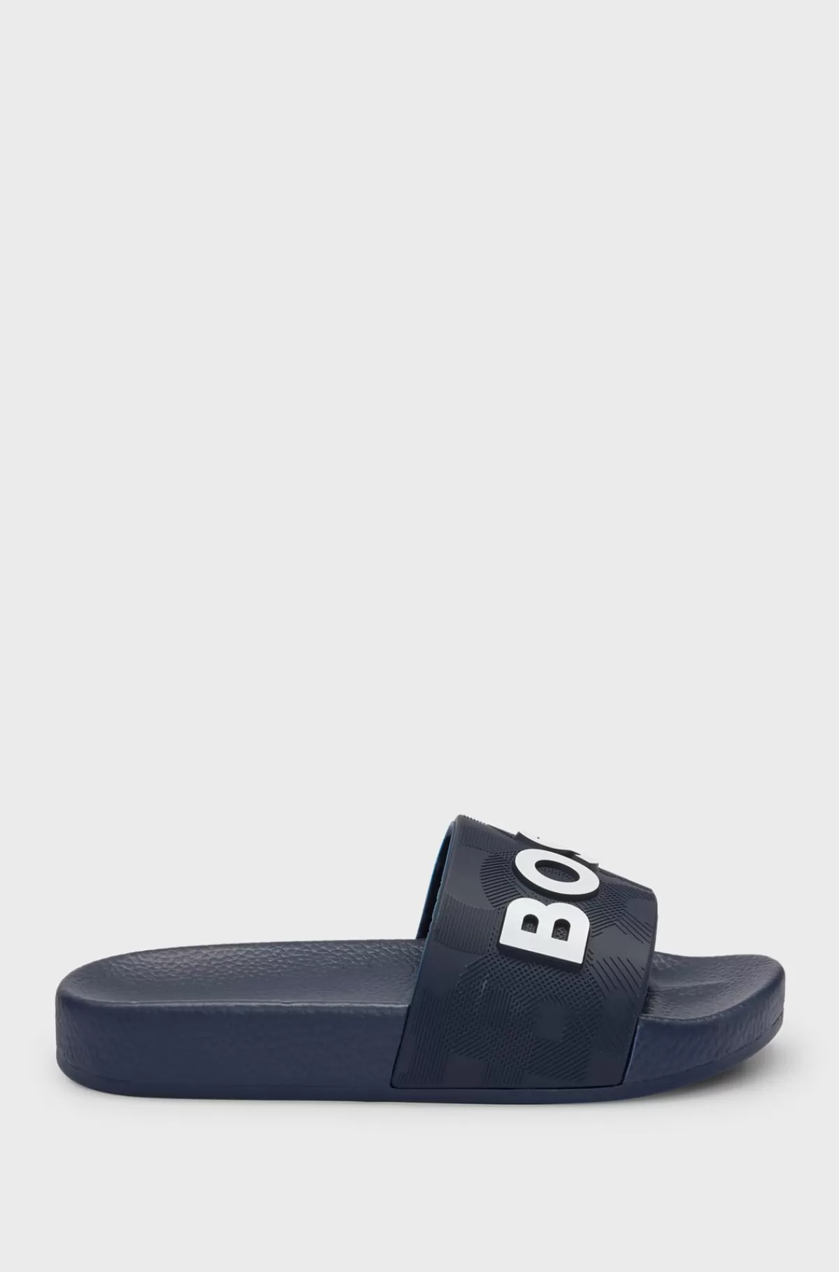 HUGO BOSS Badesandaler Med Kontrastlogoer Til Børn Mørkeblå Sale