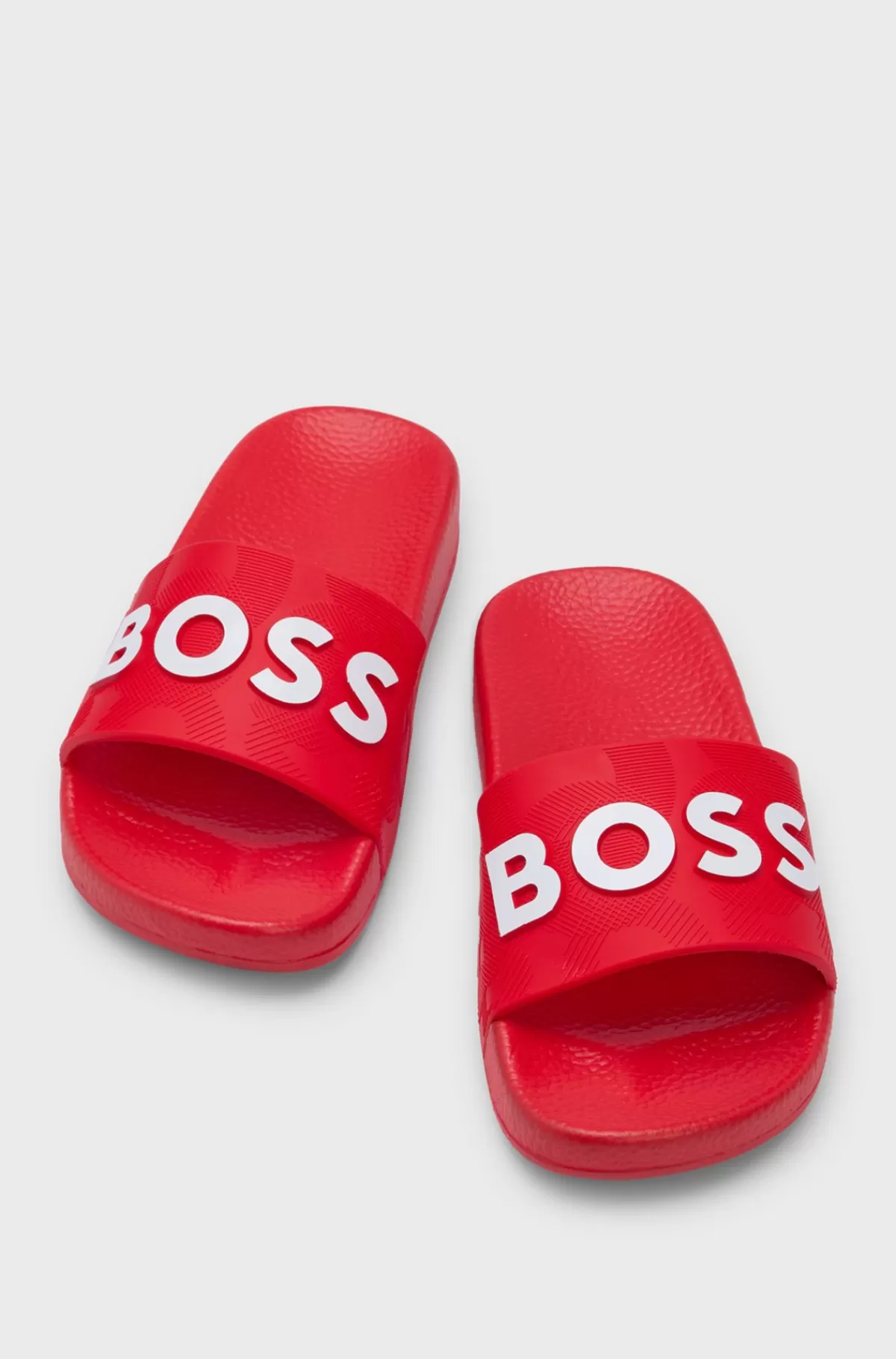 HUGO BOSS Badesandaler Med Kontrastlogoer Til Børn Rød Sale