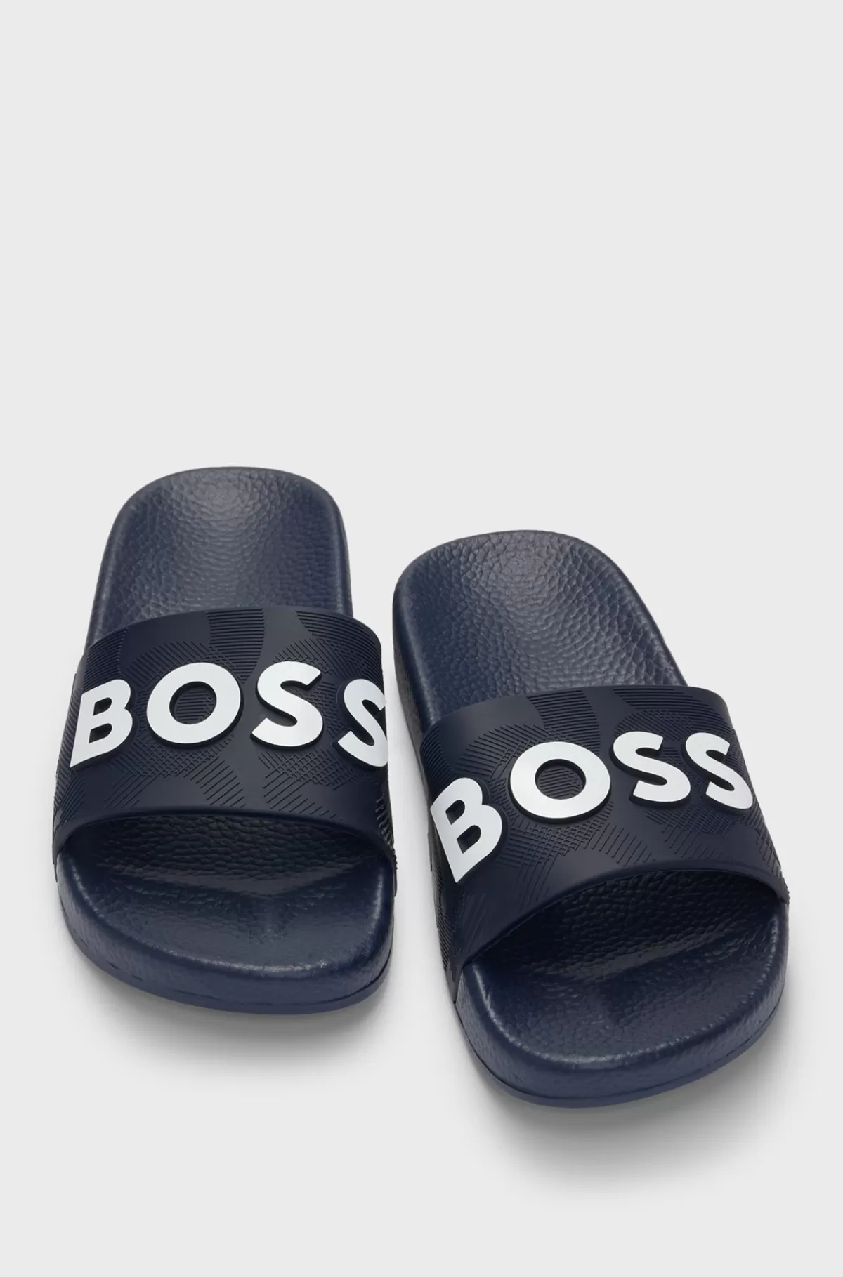 HUGO BOSS Badesandaler Med Kontrastlogoer Til Børn Mørkeblå Sale