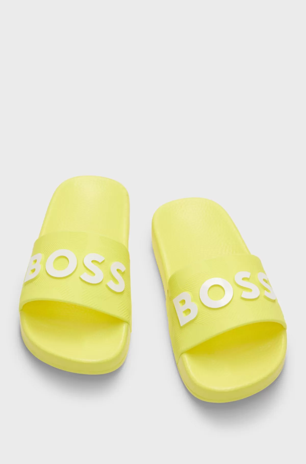 HUGO BOSS Badesandaler Med Logo I Kontrastfarve Til Børn Gul Best Sale