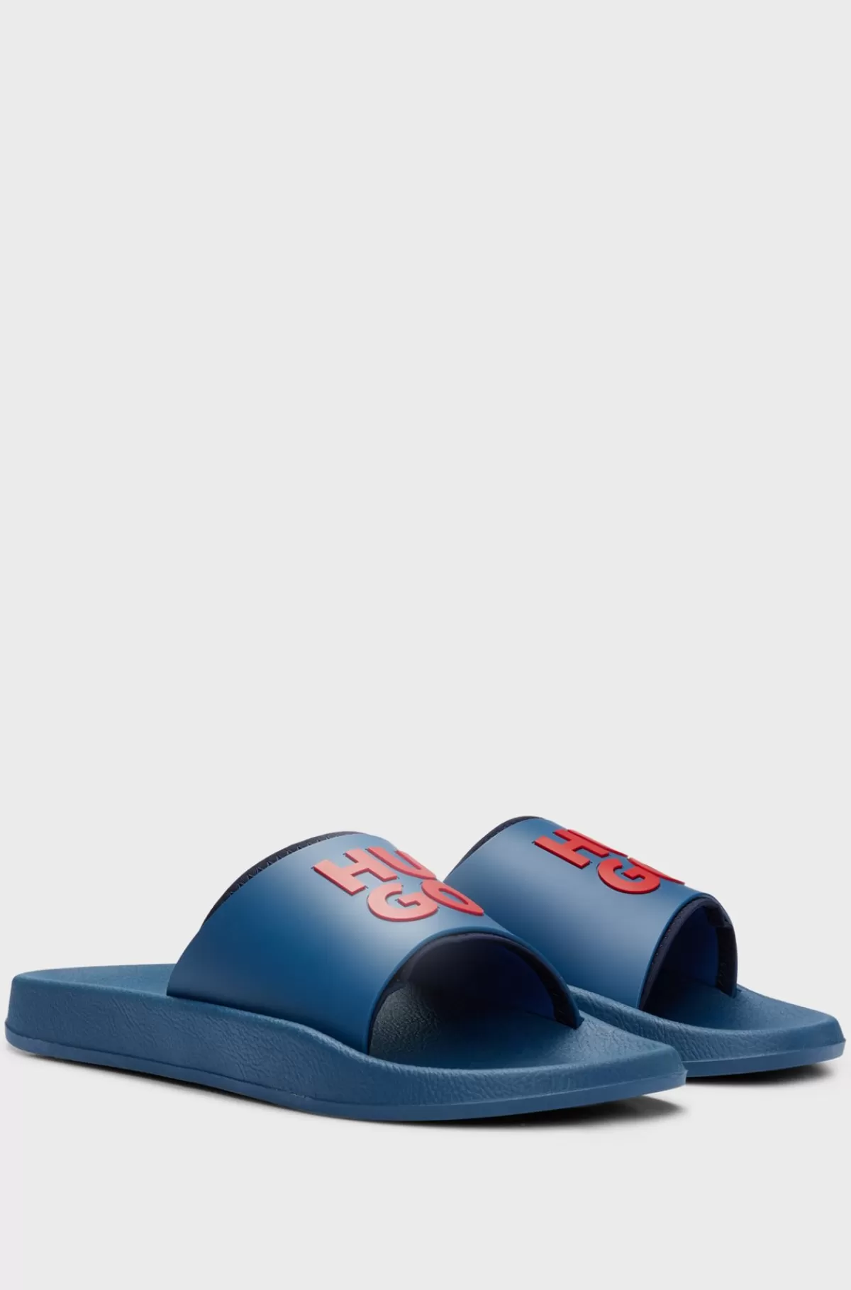 HUGO BOSS Badesandaler Med Logo På Stropperne Blå Cheap