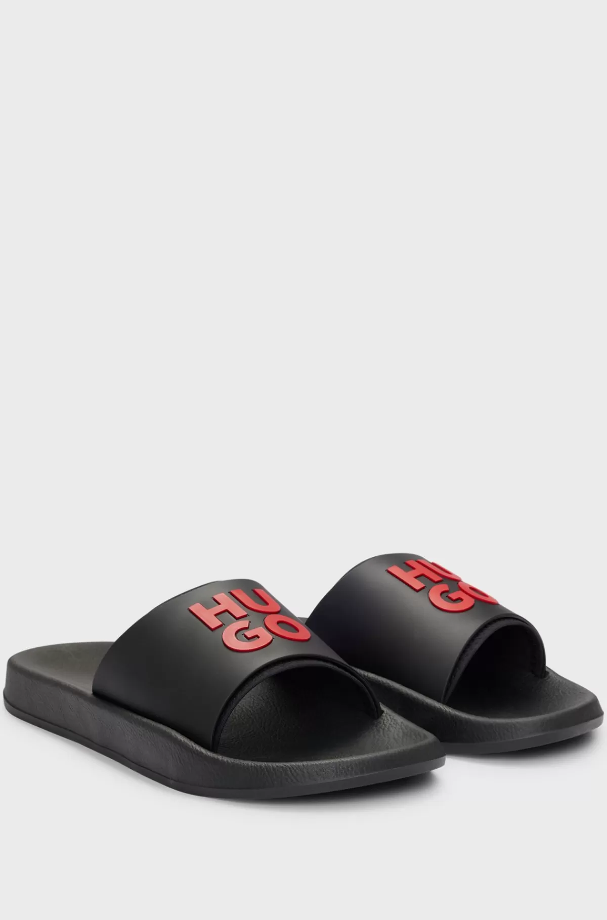 HUGO BOSS Badesandaler Med Logo På Stropperne Sort Fashion