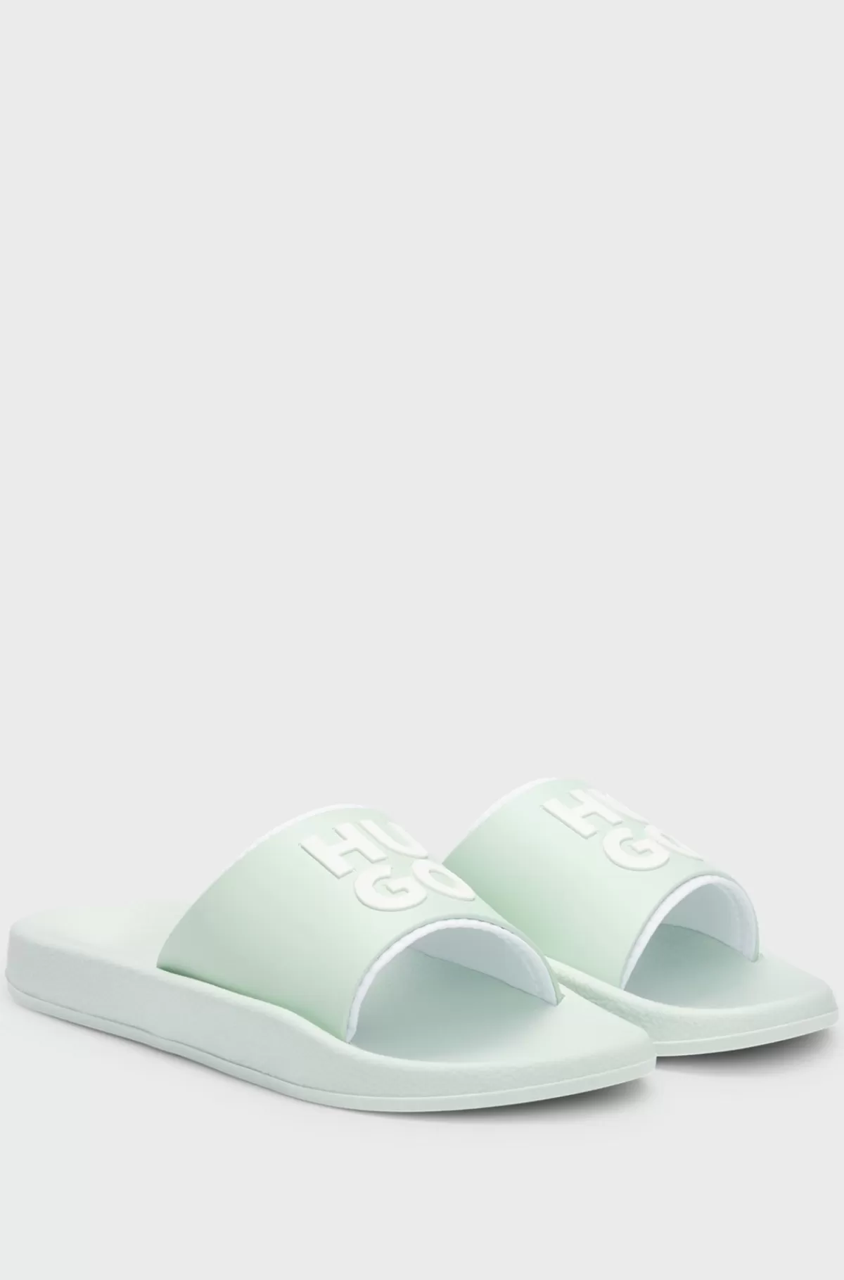 HUGO BOSS Badesandaler Med Logo På Stropperne Lysegrøn Online