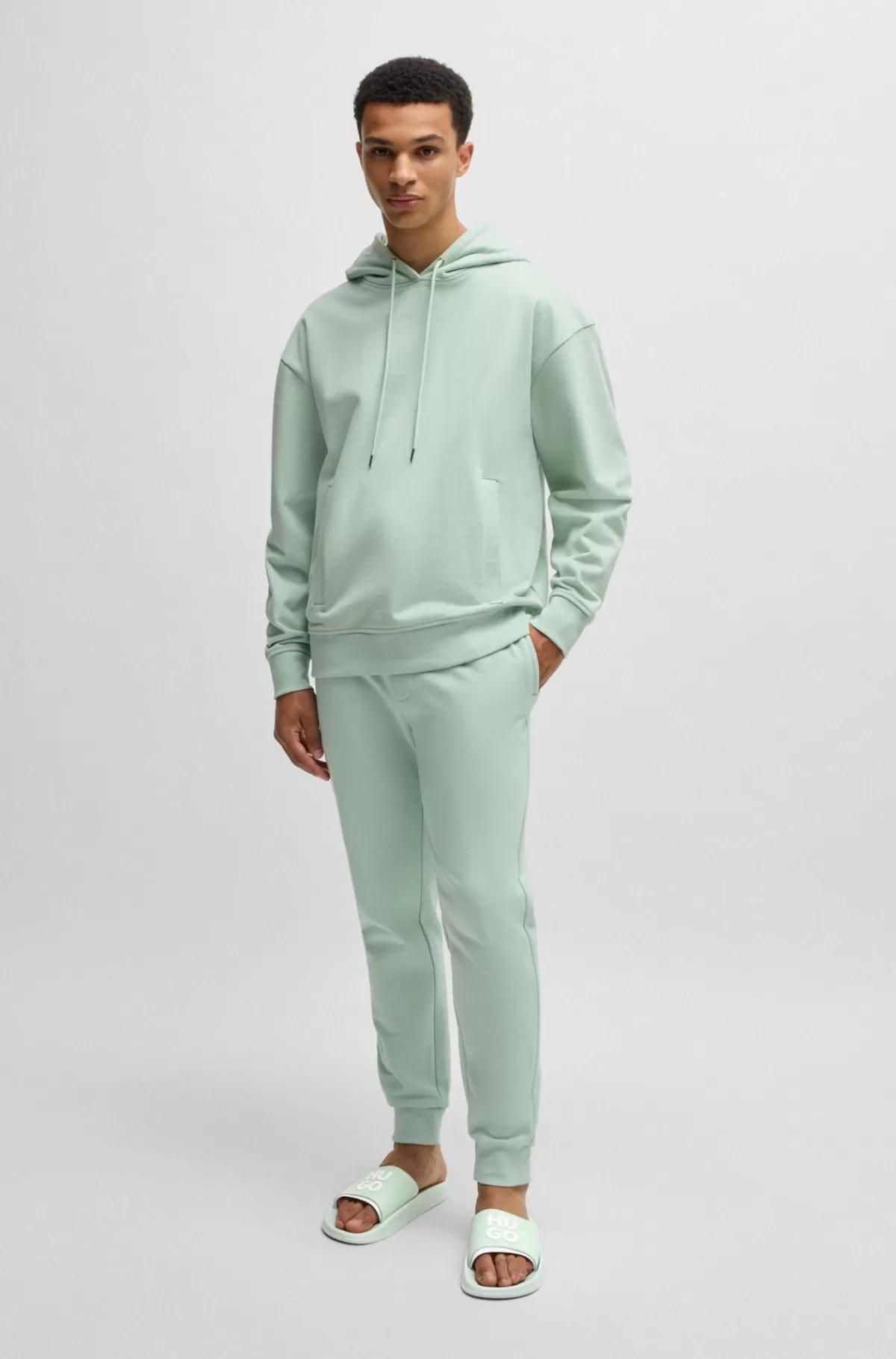 HUGO BOSS Badesandaler Med Logo På Stropperne Lysegrøn Online