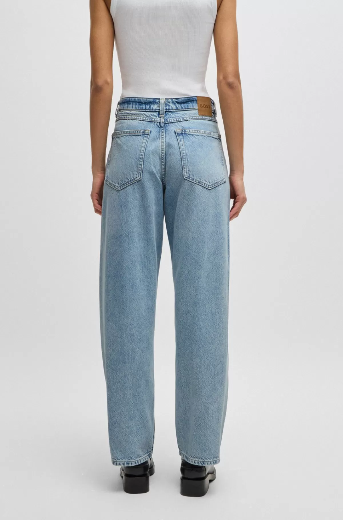 HUGO BOSS Balloonjeans I Denim Lyseblå Store