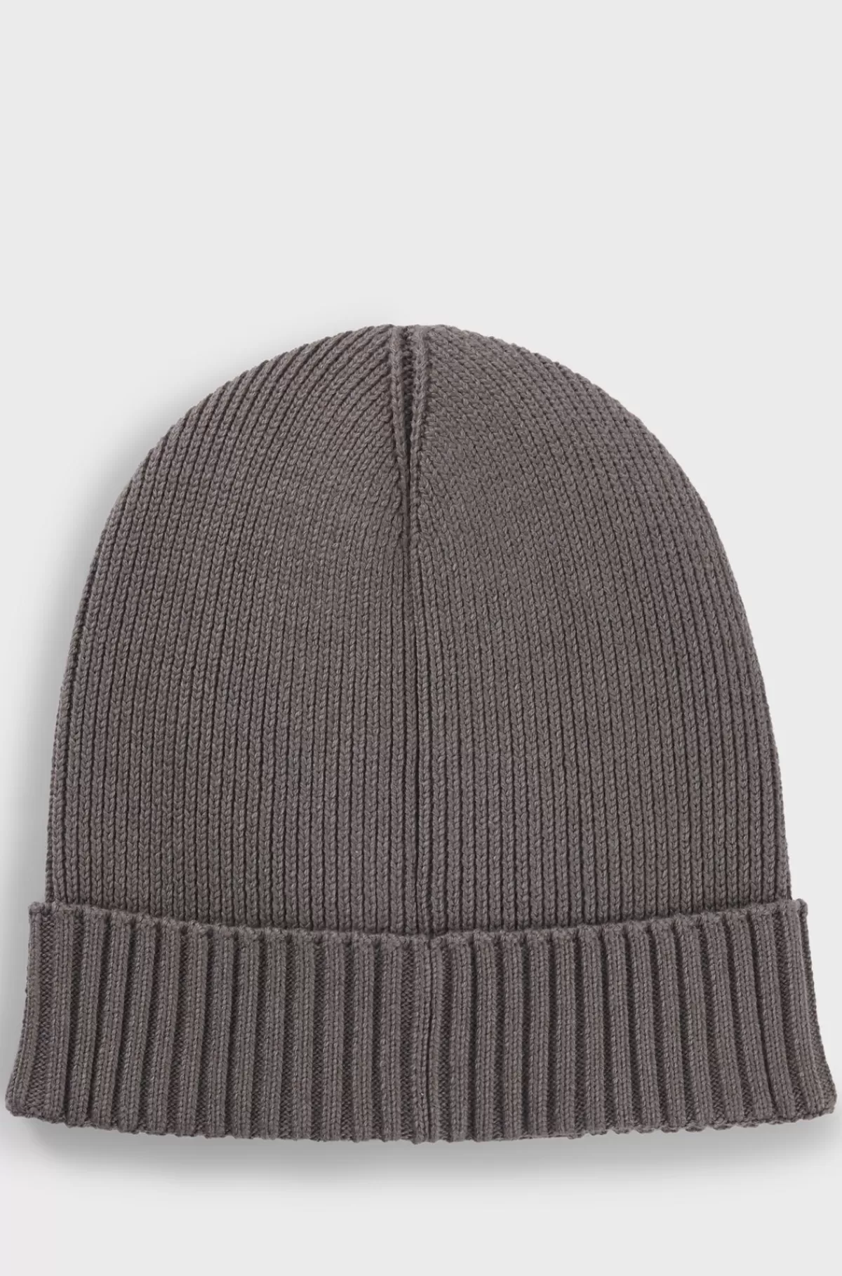 HUGO BOSS Beaniehue Med Logodetalje I Bomuld Og Ny Uld Lysegrå Fashion
