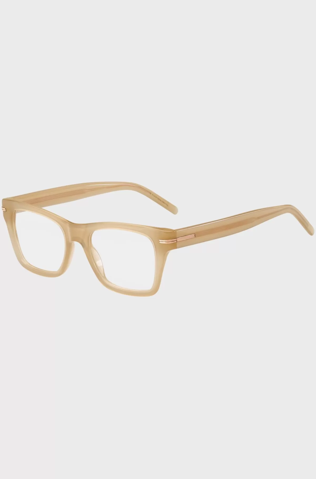 HUGO BOSS Acetat-stel Med Guldfarvet Signaturdetalje Til Briller Med Styrke Beige Cheap