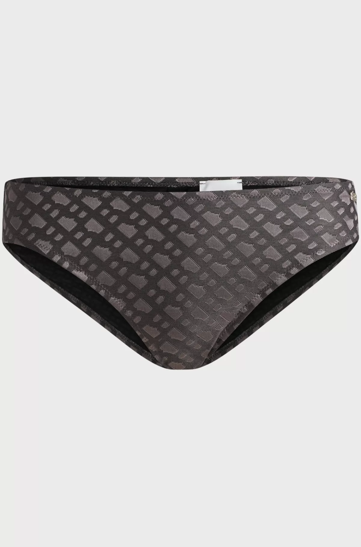 HUGO BOSS Bikinitrusser Med Monogramjacquard Og Metalfarvet Logo Mørkegrå Hot