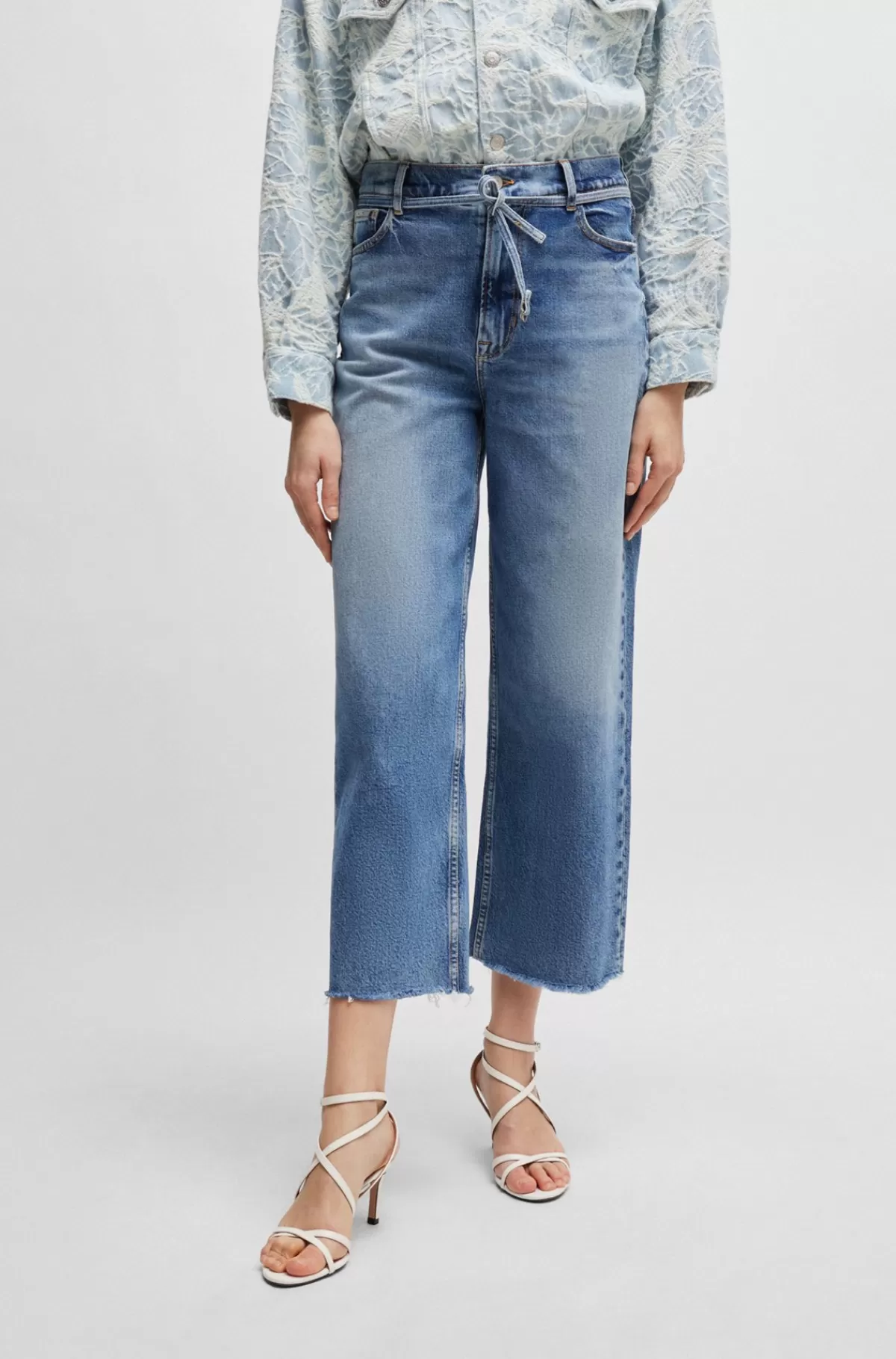 HUGO BOSS Jeans Med Bælte Blå Cheap