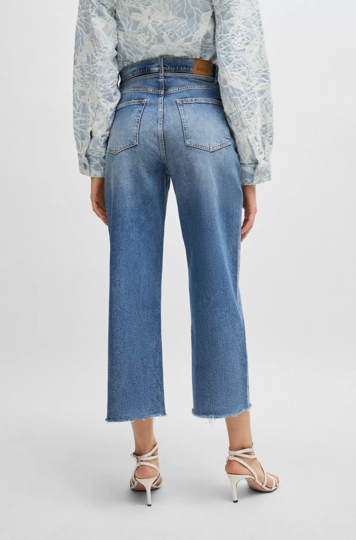 HUGO BOSS Jeans Med Bælte Blå Cheap