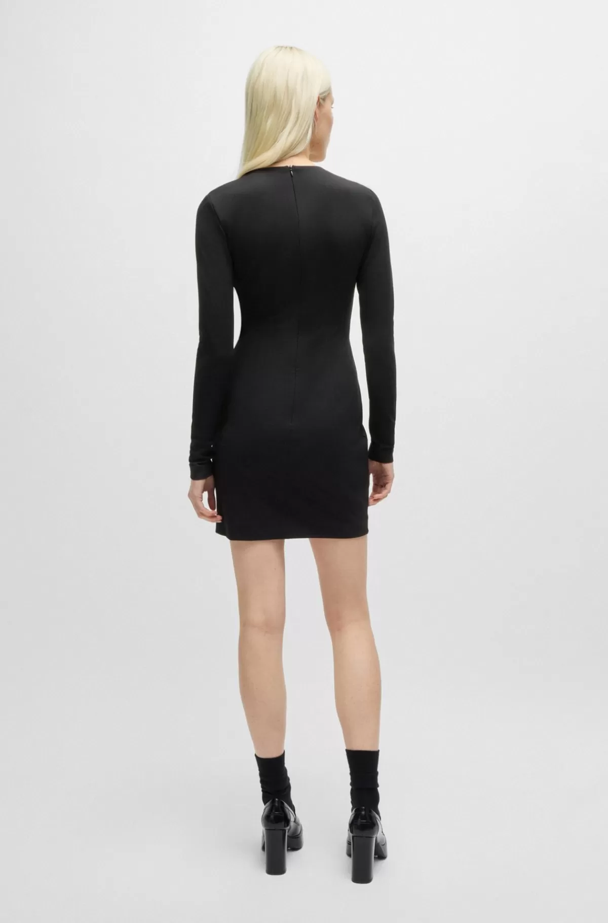 HUGO BOSS Bodycon-minikjole Med Udskæringer Sort Shop