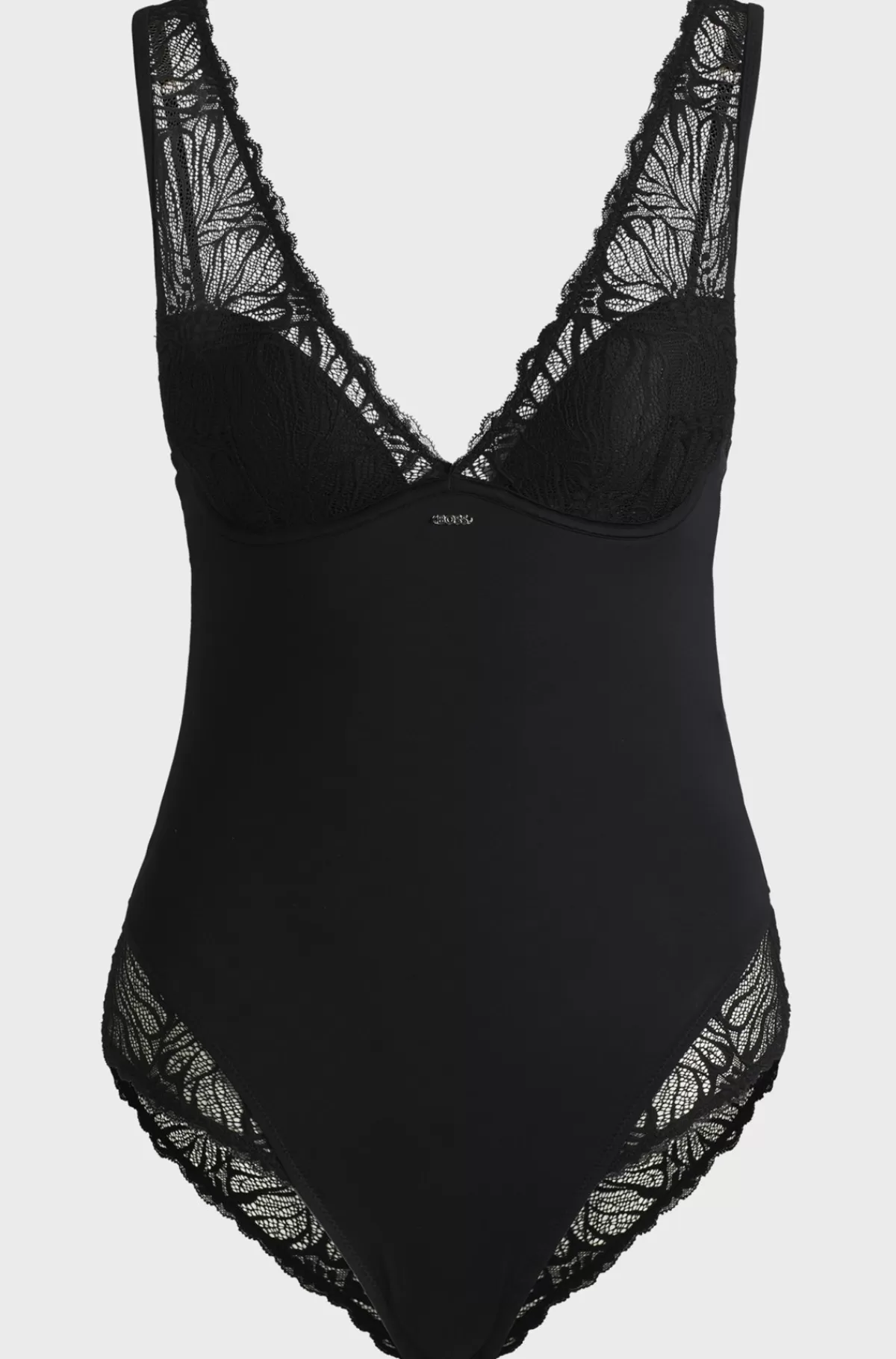 HUGO BOSS Bodysuit Med Blonder Og Logo Sort Outlet