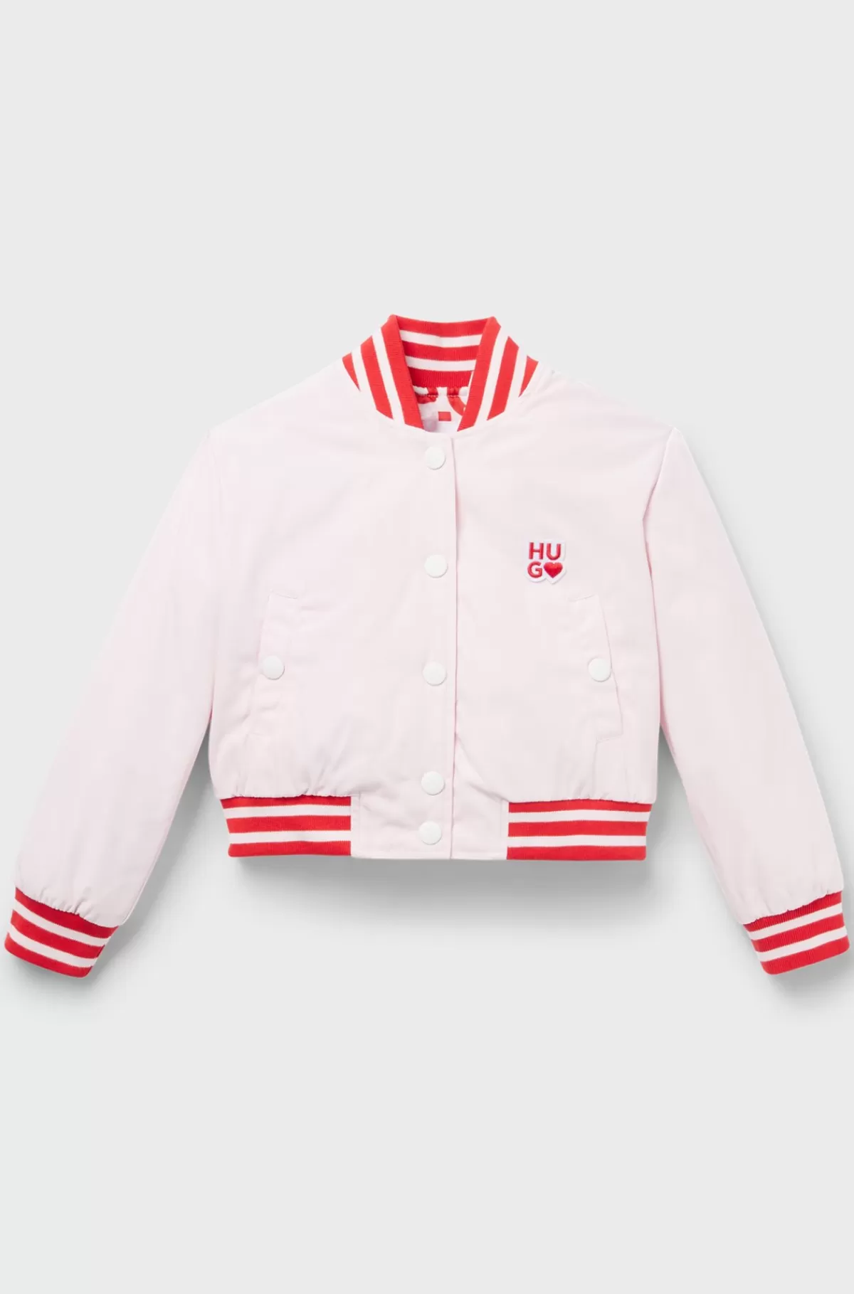 HUGO BOSS Bomberjakke Til Børn Med Broderede Logodetaljer Lys pink Cheap