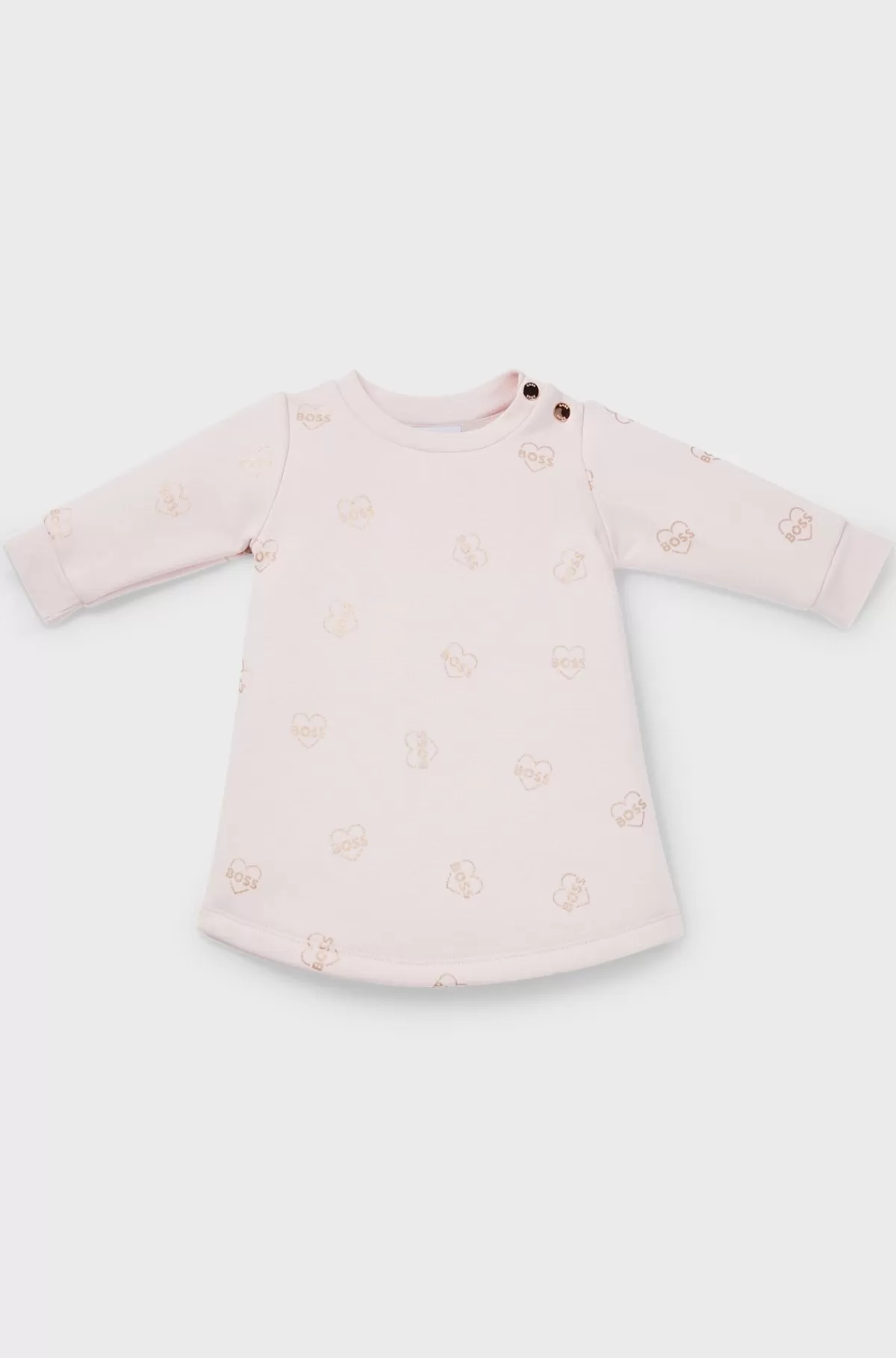 HUGO BOSS Bomuldskjole Til Babyer I Bomuldsblanding Med Logoprint Lys pink Cheap