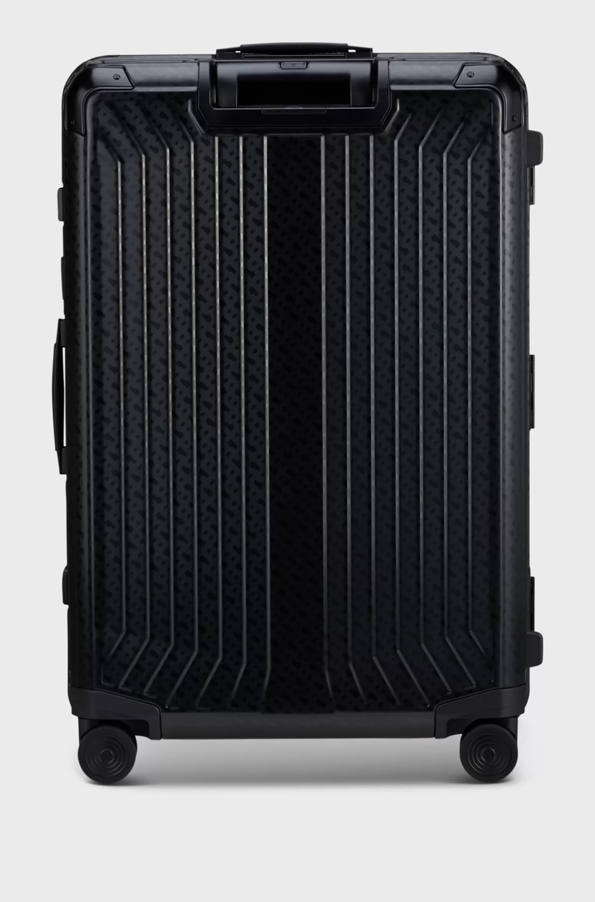 HUGO BOSS BOSS | Samsonite-kuffert I Anodiseret Aluminium Med Monogrammer Sort Best