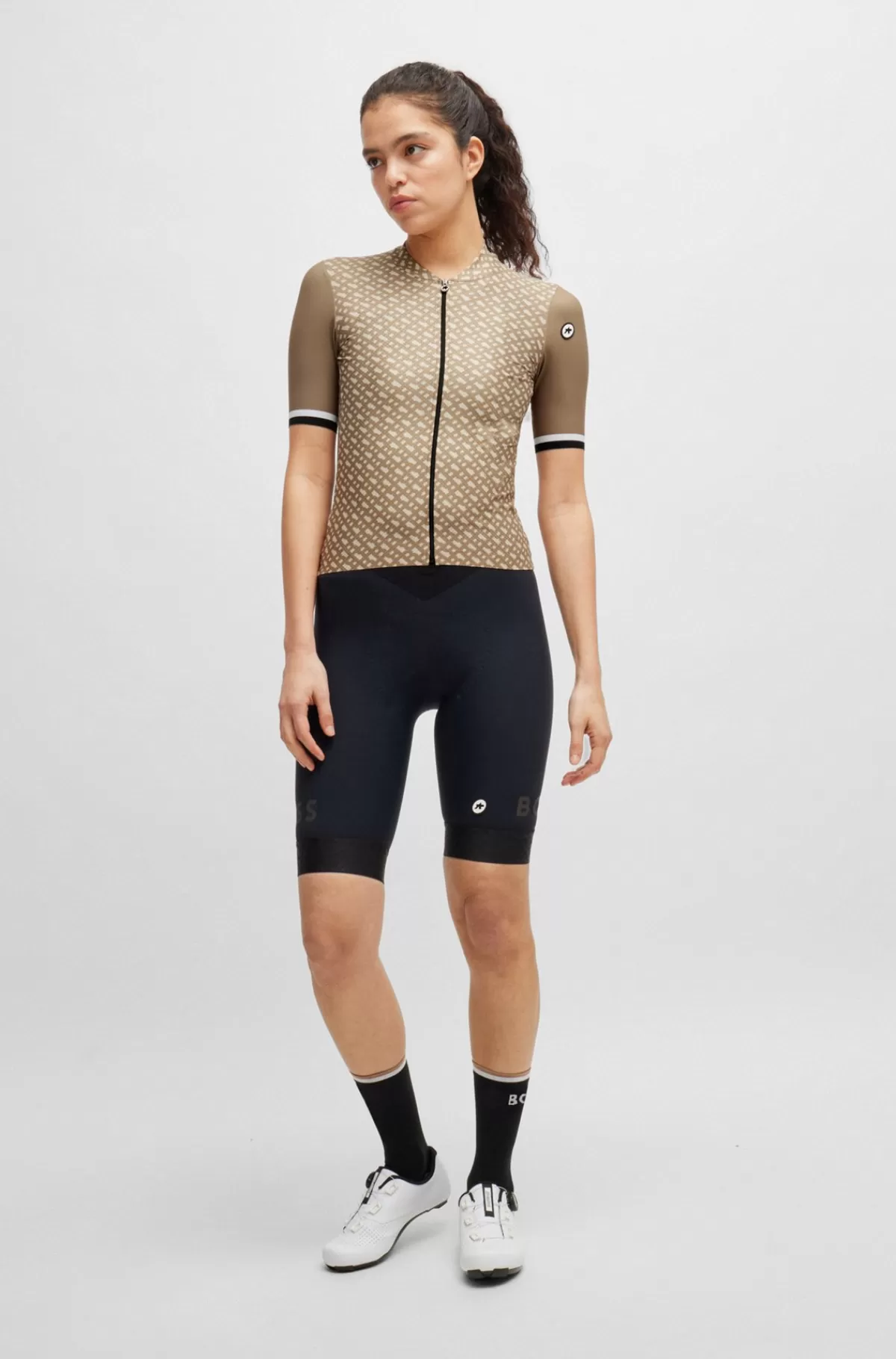 HUGO BOSS BOSS X ASSOS-træningstrøje Med Baglommer Med Stræk Til Sikker Opbevaring Af Dine Småting Beige Discount