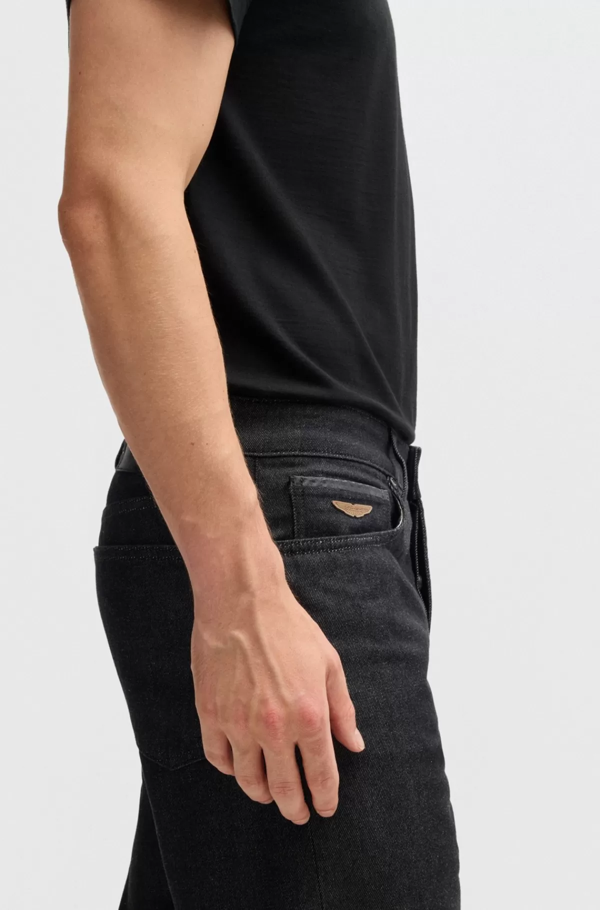 HUGO BOSS BOSS X ASTON MARTIN-jeans Med Regular Fit I Termoregulerende Denim Sort Clearance
