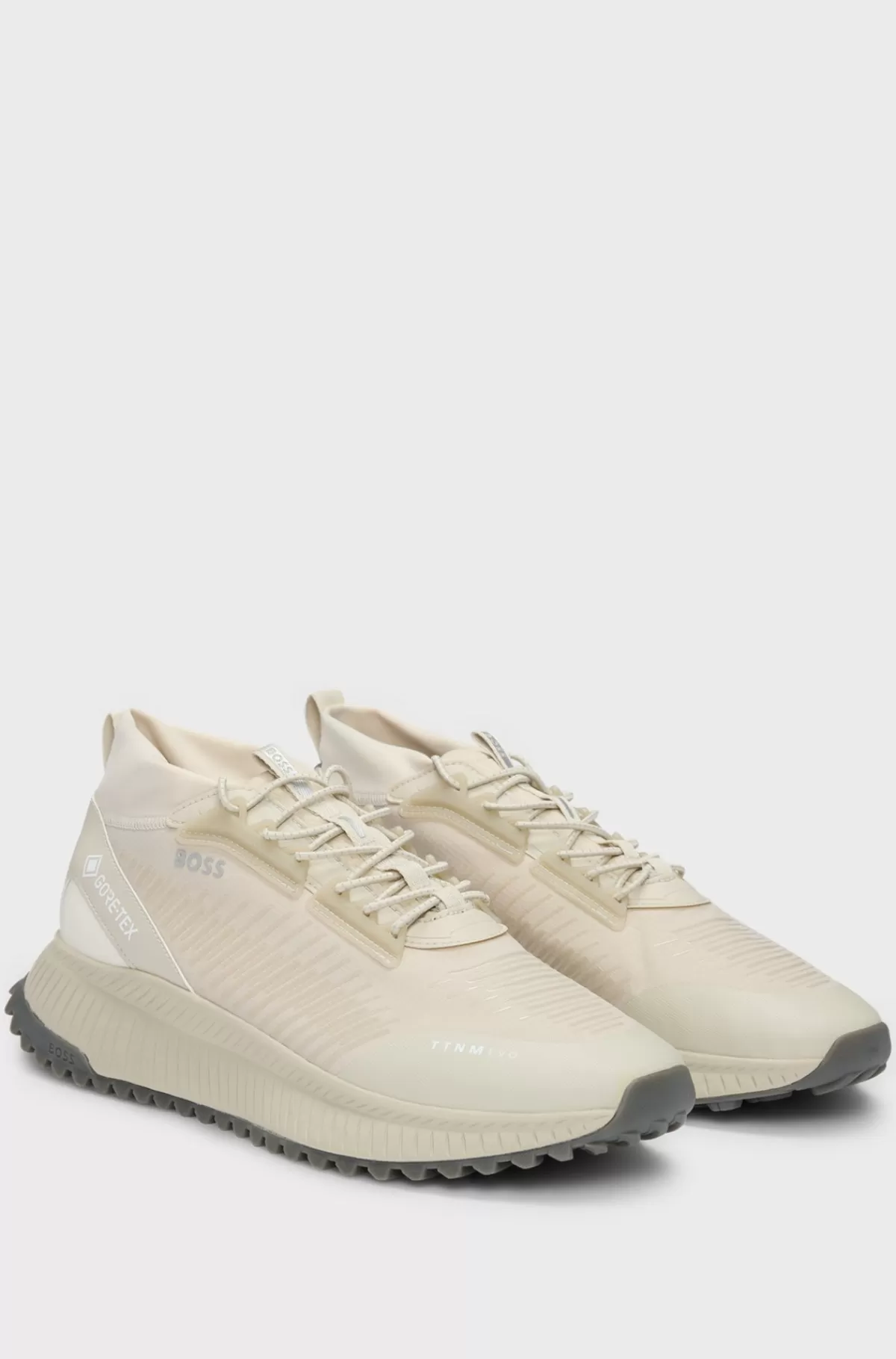 HUGO BOSS BOSS X GORE-TEX® TTNM EVO-sneakers Med Vandtæt Finish Lys beige Shop