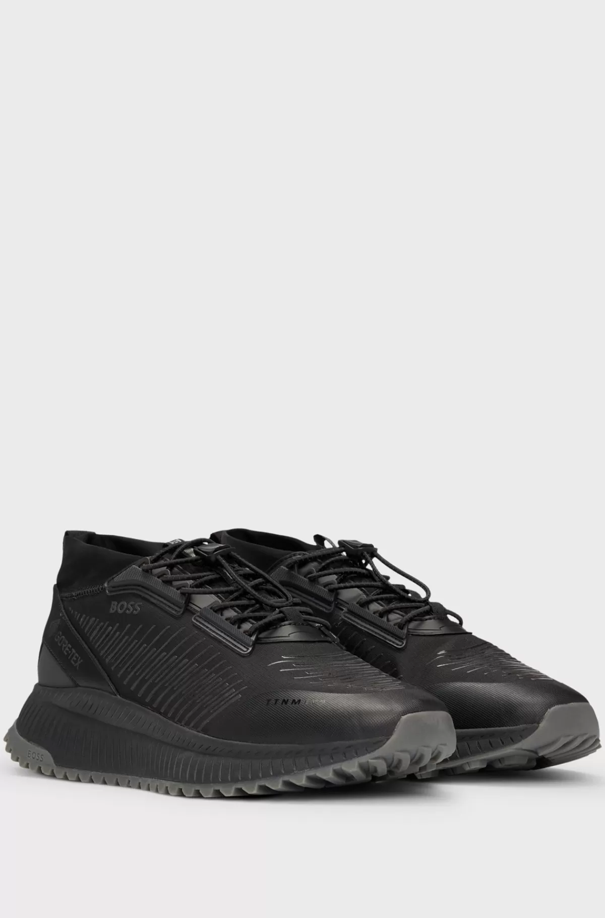 HUGO BOSS BOSS X GORE-TEX® TTNM EVO-sneakers Med Vandtæt Finish Sort Clearance