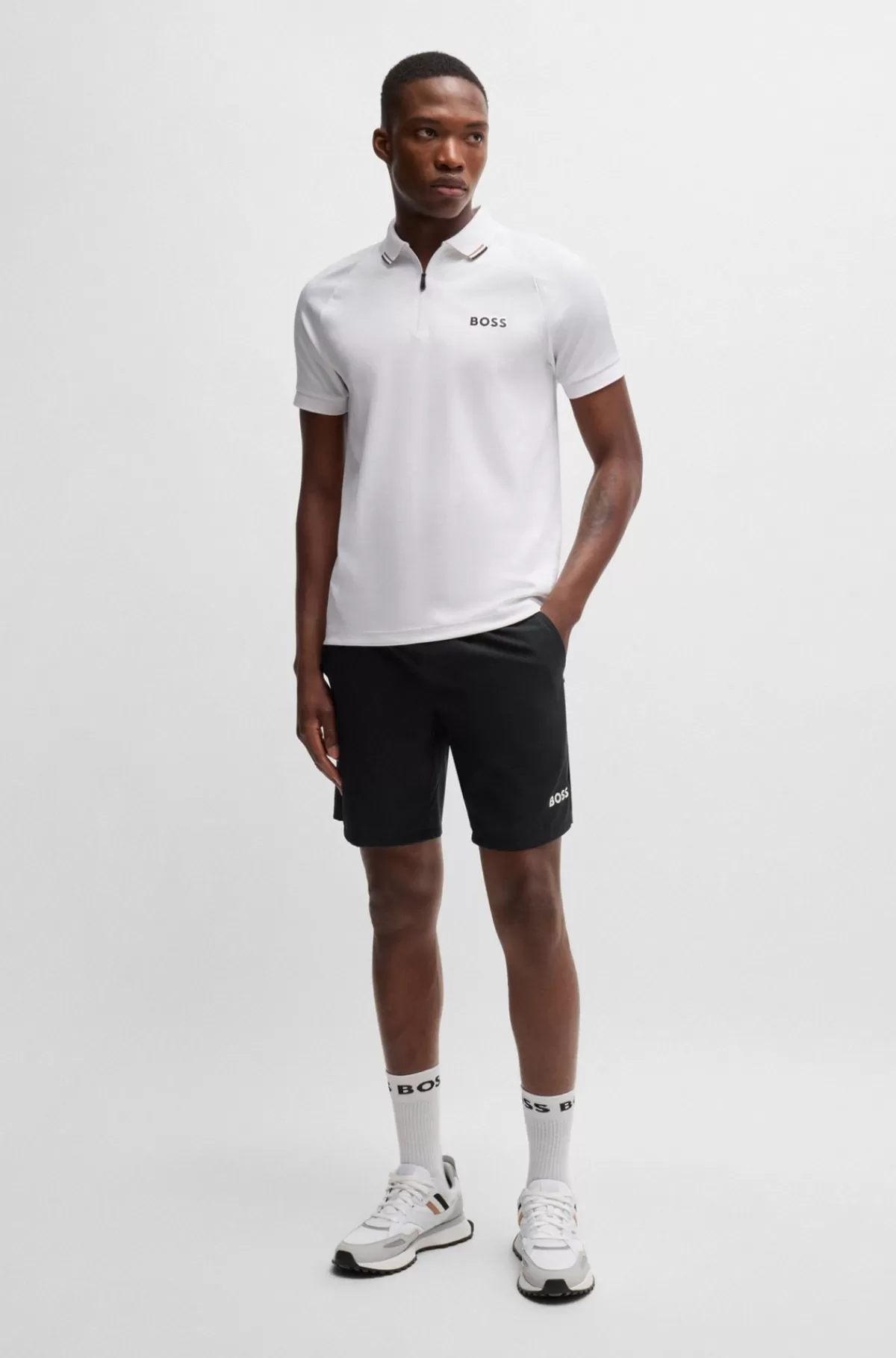 HUGO BOSS BOSS X Matteo Berrettini-shorts I Hurtigtørrende Stof Mørkeblå Cheap