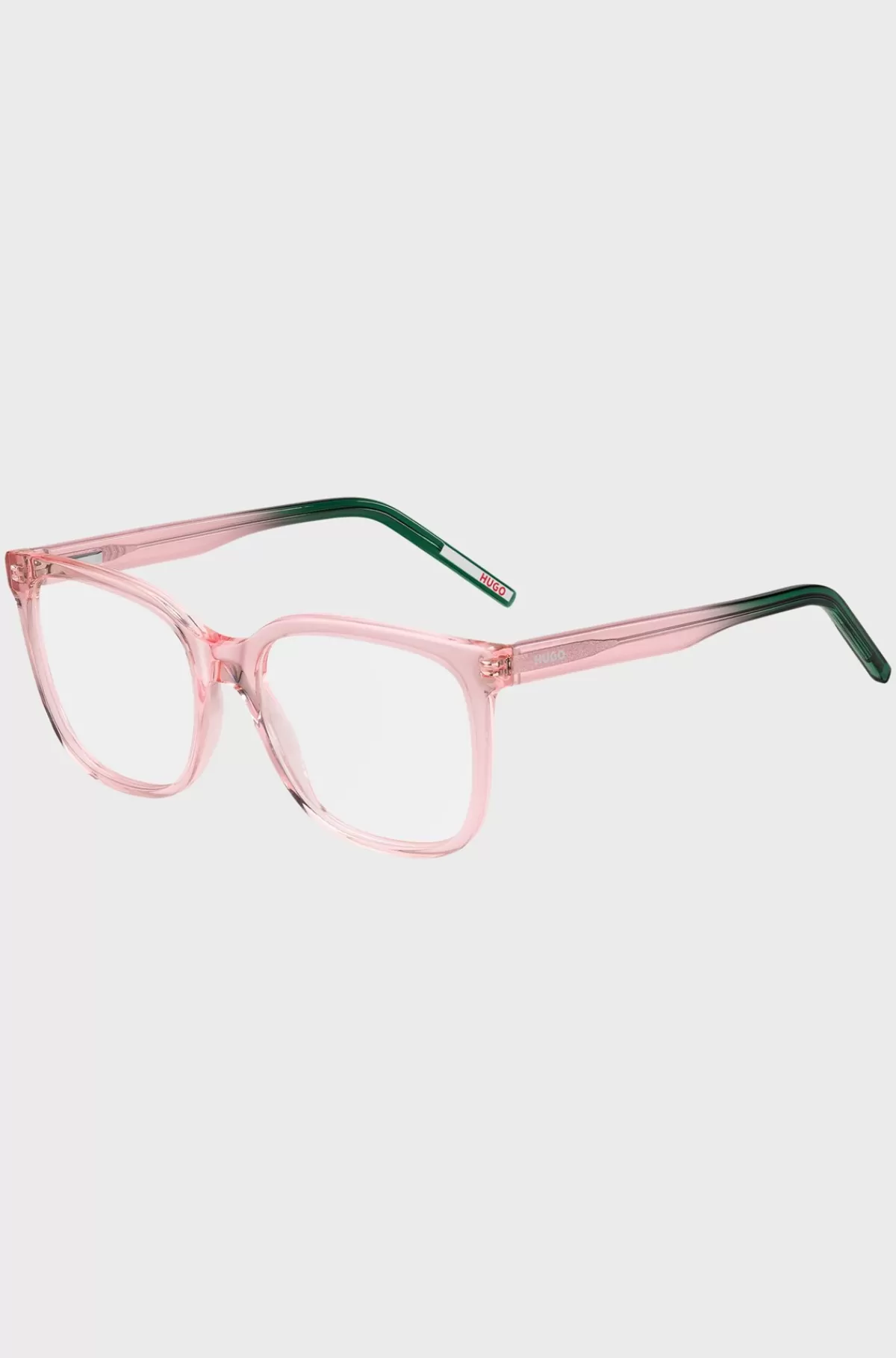 HUGO BOSS Briller Med Styrke I Lyserød Acetat Med Grønne Endespidser Pink Hot