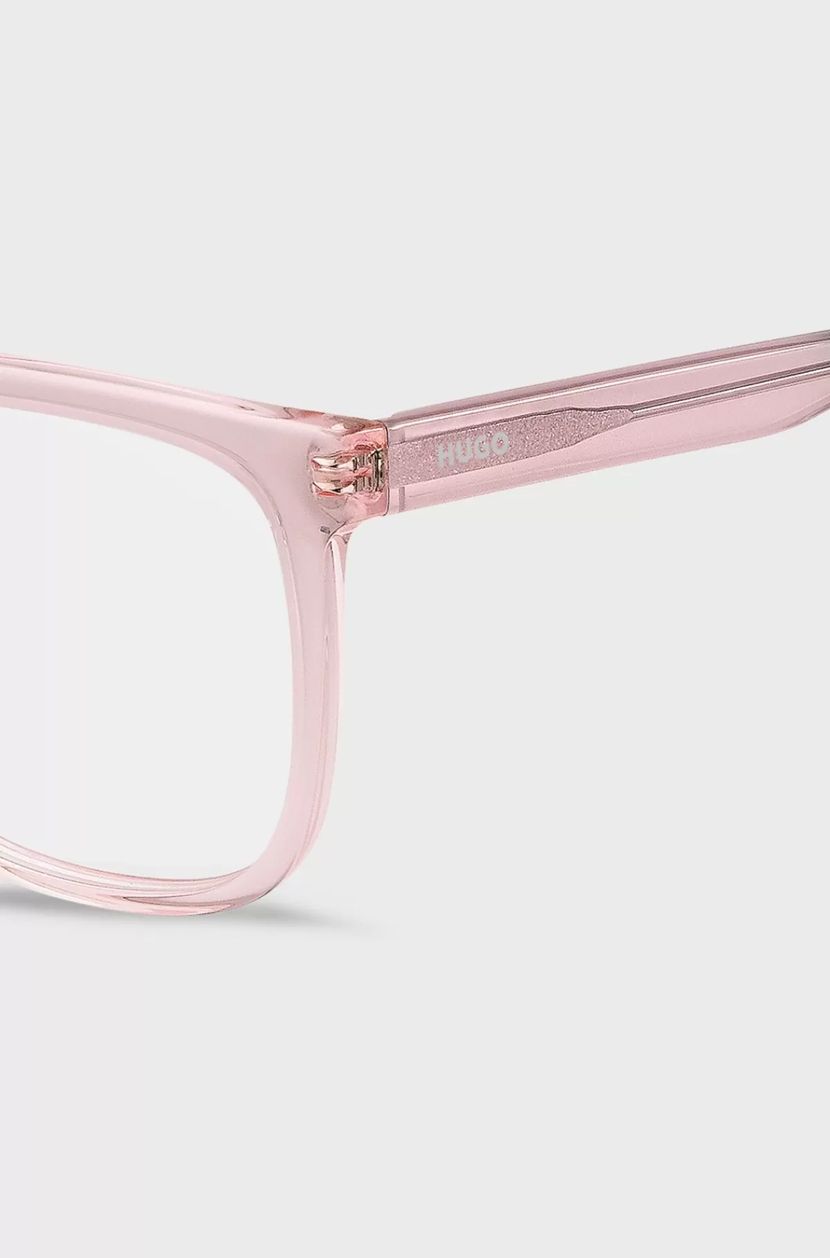 HUGO BOSS Briller Med Styrke I Lyserød Acetat Med Grønne Endespidser Pink Hot