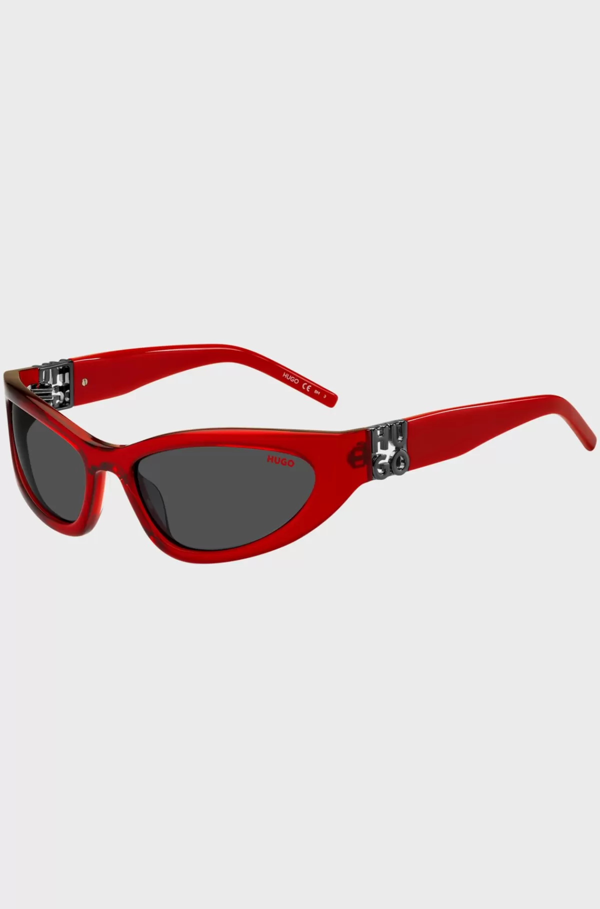 HUGO BOSS Briller Med Styrke I t Acetat Med 3D-monogram Rød Shop