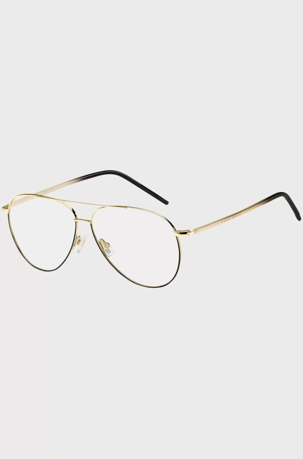HUGO BOSS Briller Med Styrke I Titanium Med Ombré-detalje Sort mønstret Flash Sale