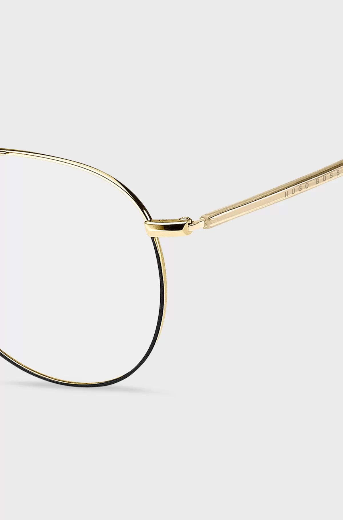 HUGO BOSS Briller Med Styrke I Titanium Med Ombré-detalje Sort mønstret Flash Sale