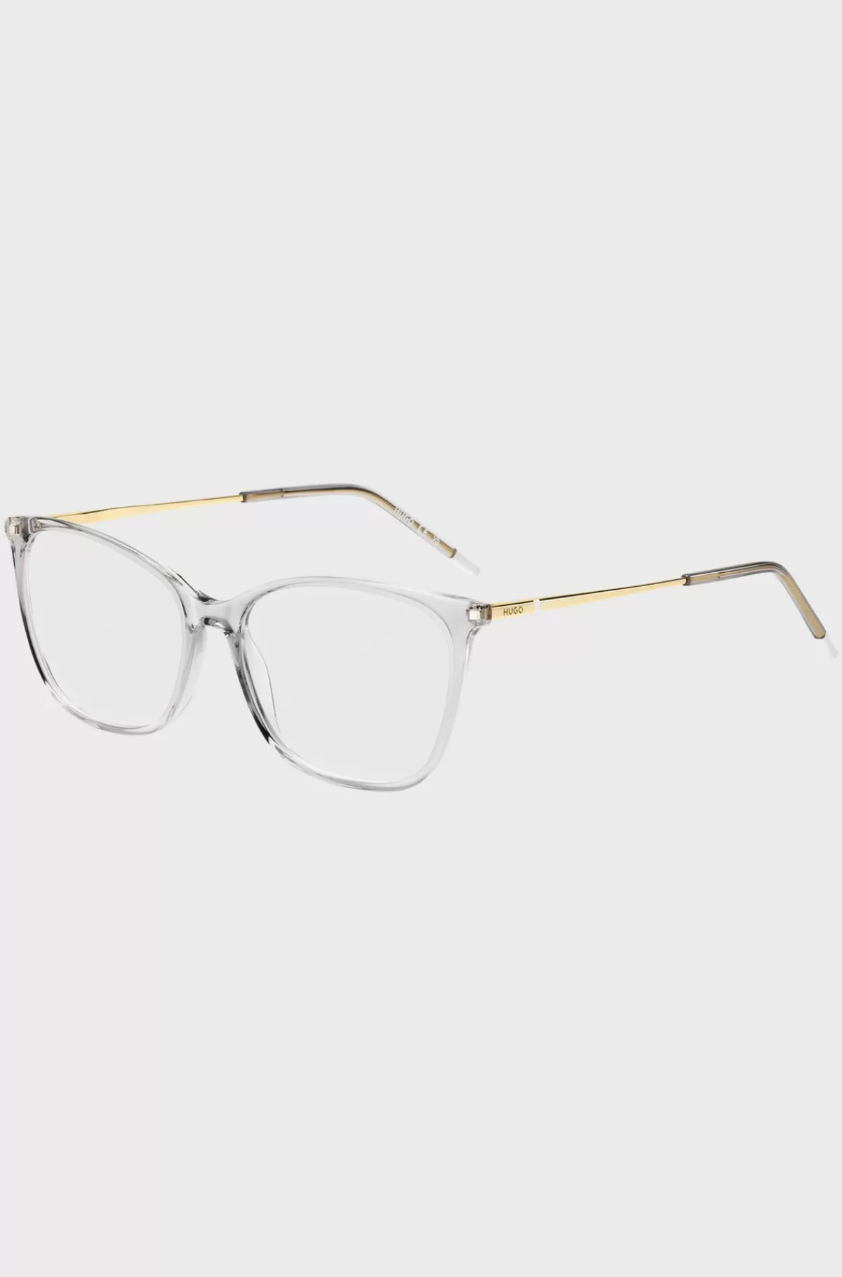 HUGO BOSS Brillestel I t Acetat Med Guldfarvede Stænger Gennemsigtig New
