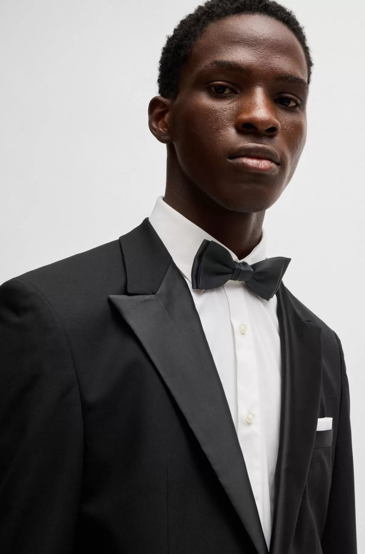 HUGO BOSS Butterfly I Fast Vævet Silkeblanding Sort Hot