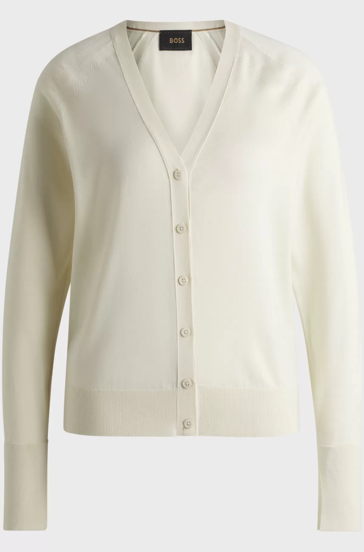 HUGO BOSS Cardigan Med Relaxed Fit I Uld, Silke Og Kashmir Naturlig Hot