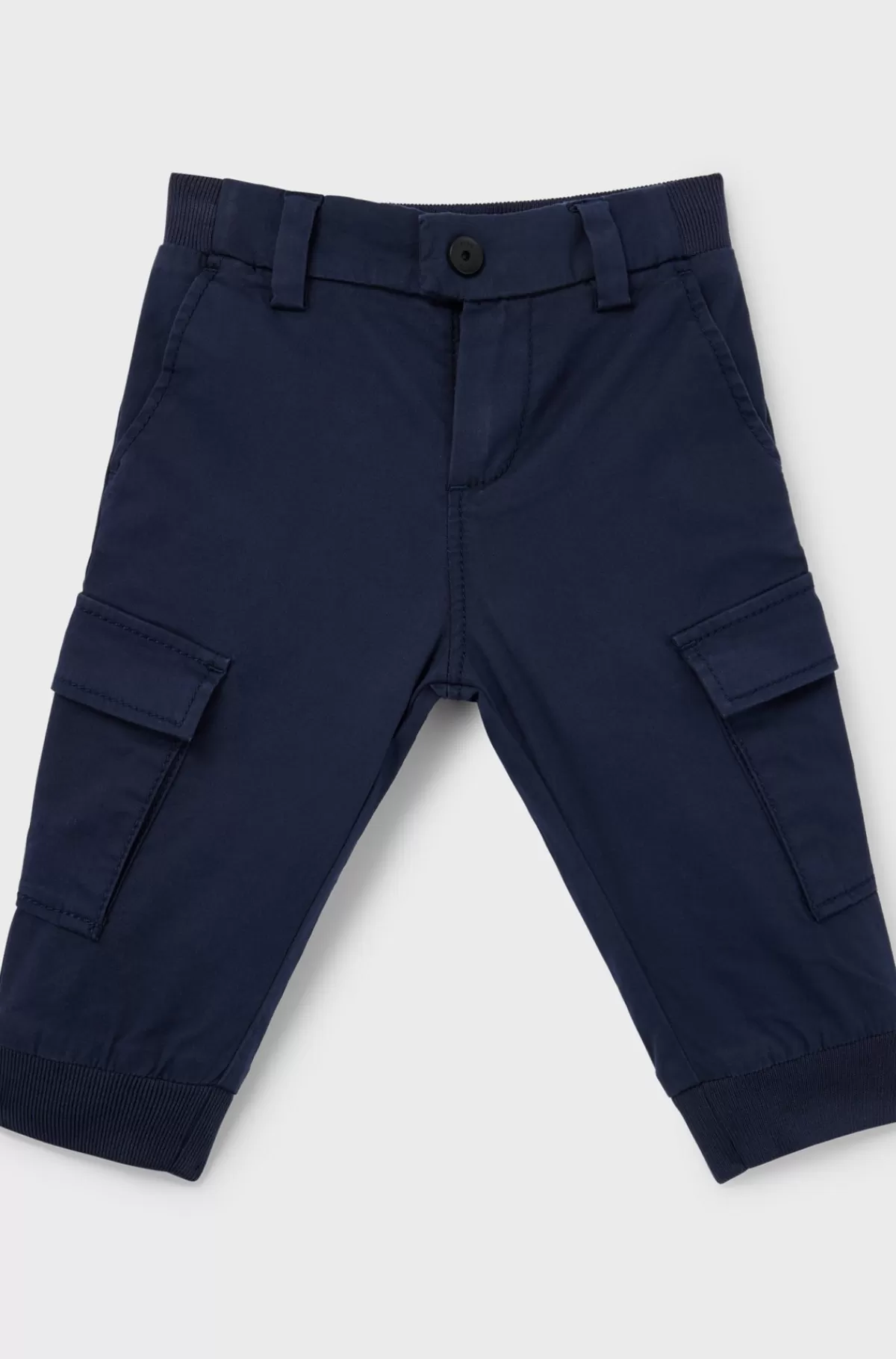 HUGO BOSS Cargobukser Til Børn I Bomuld Med Stræk Mørkeblå Store