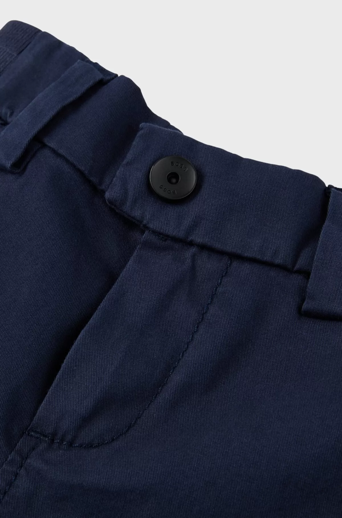 HUGO BOSS Cargobukser Til Børn I Bomuld Med Stræk Mørkeblå Store
