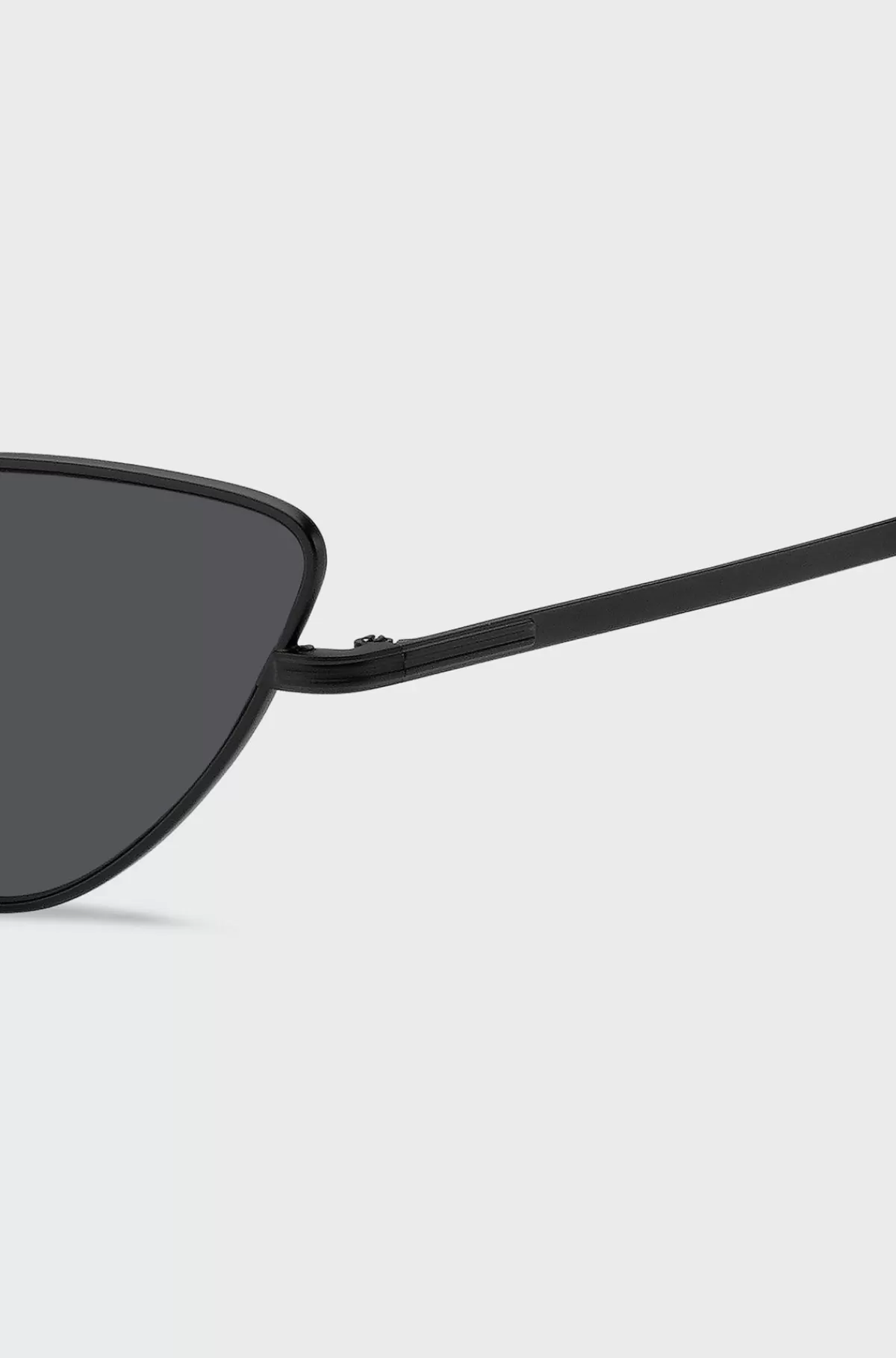 HUGO BOSS Cat-eye-solbriller I Stål Med Signaturdetaljer Sort Hot