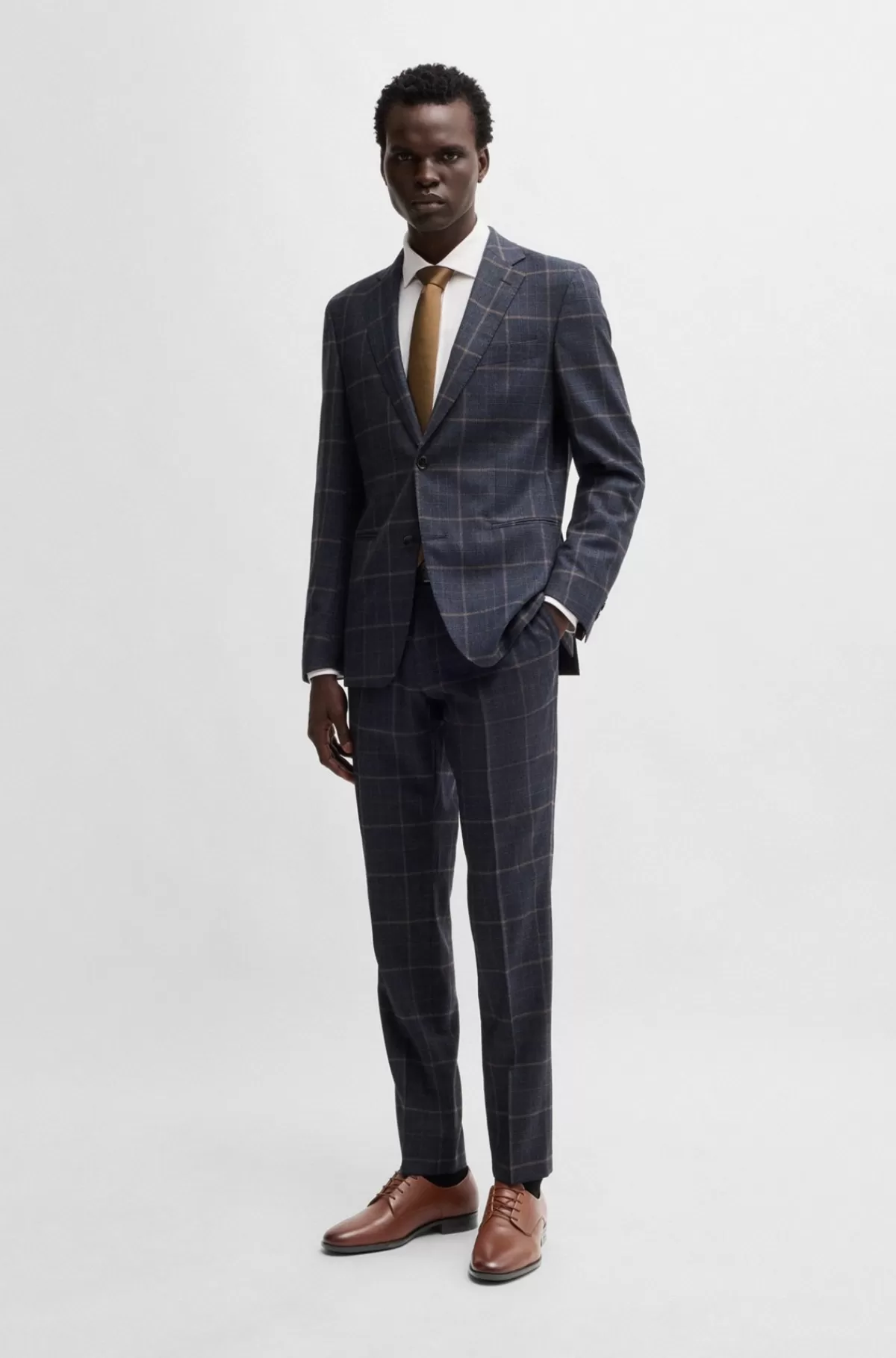 HUGO BOSS Derbysko I Læder Med Signaturkanter Brun Discount