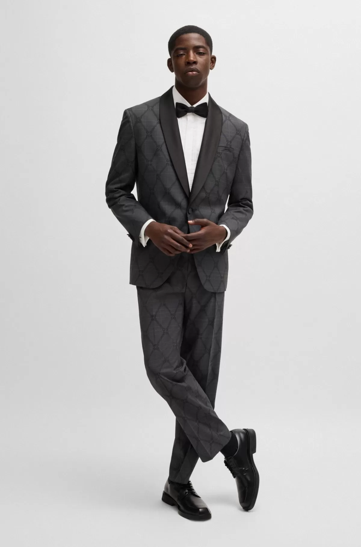 HUGO BOSS Derby-sko I Nappalæder Med Logo Sort Clearance